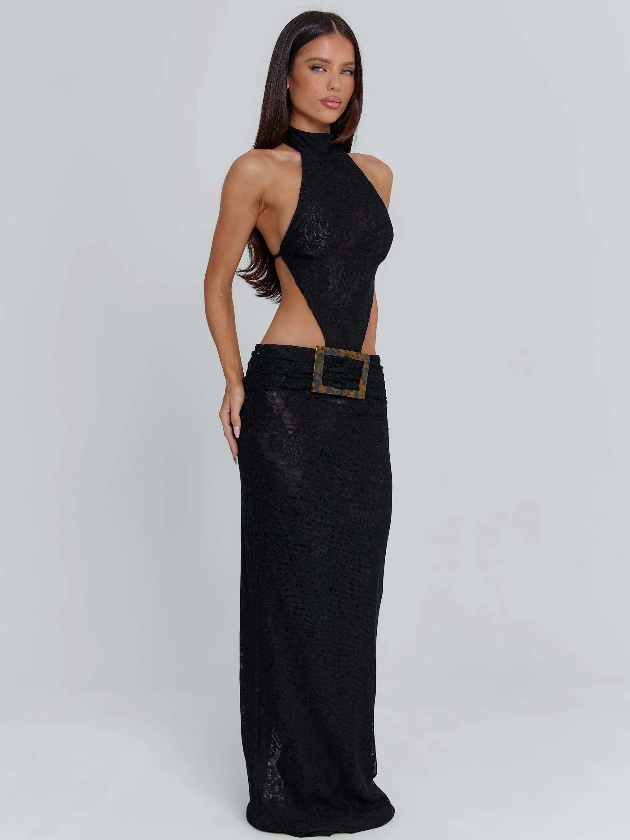 ALBINAE MAXI DRESS BLACK - Image 5
