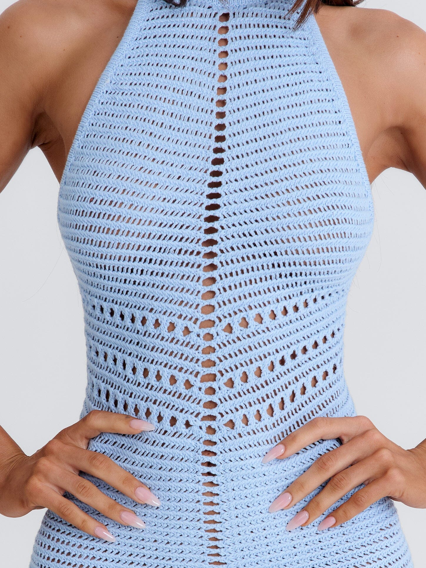 ALEENA MINI DRESS LIGHT BLUE - Image 5