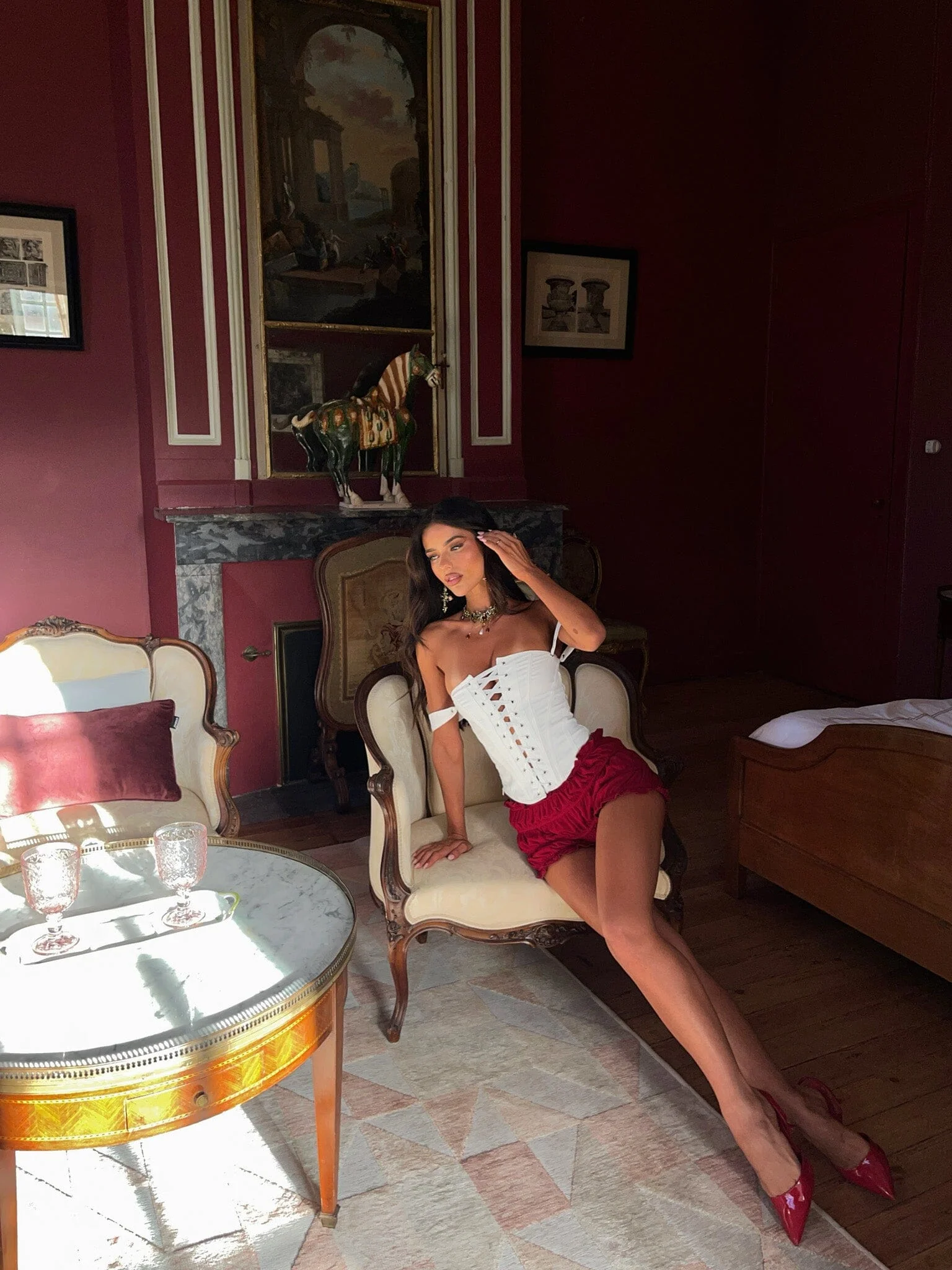 AMAYA SHORTS DEEP RED - Image 6