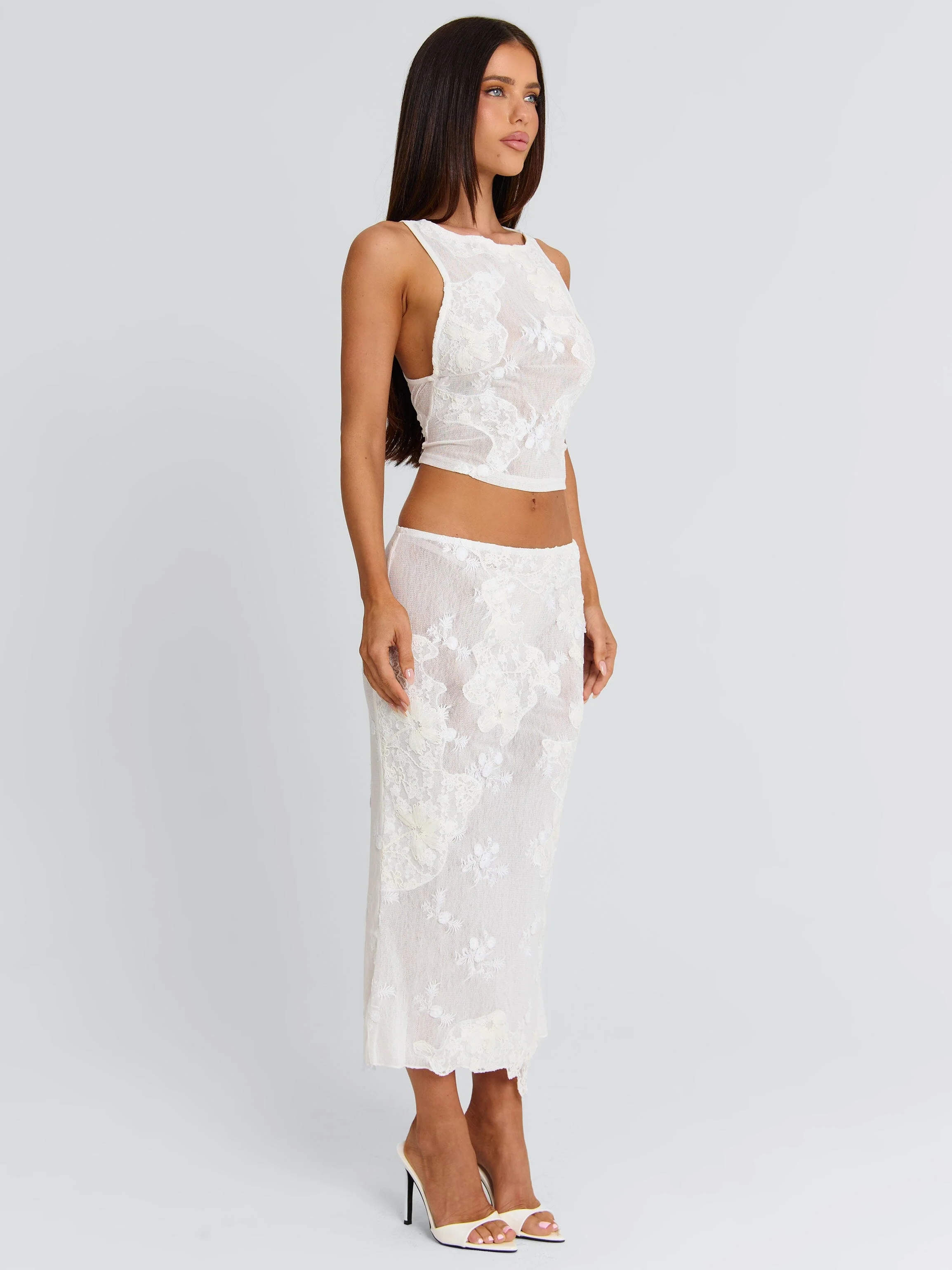 ANTONELLA MIDI SKIRT WHITE - Image 5