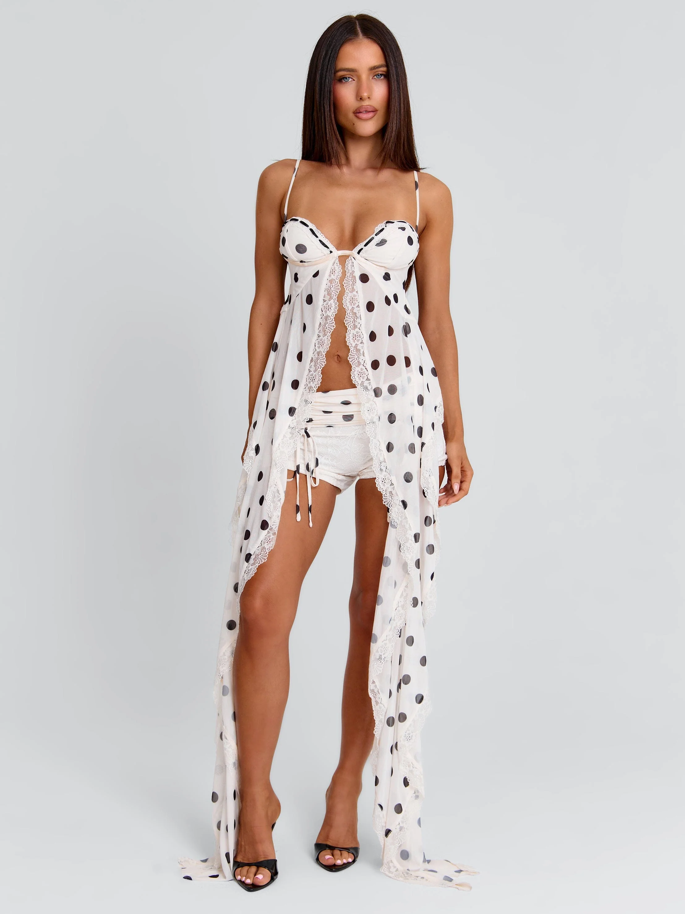 ASHLYNE SHORTS CREAM POLKA DOT - Image 7