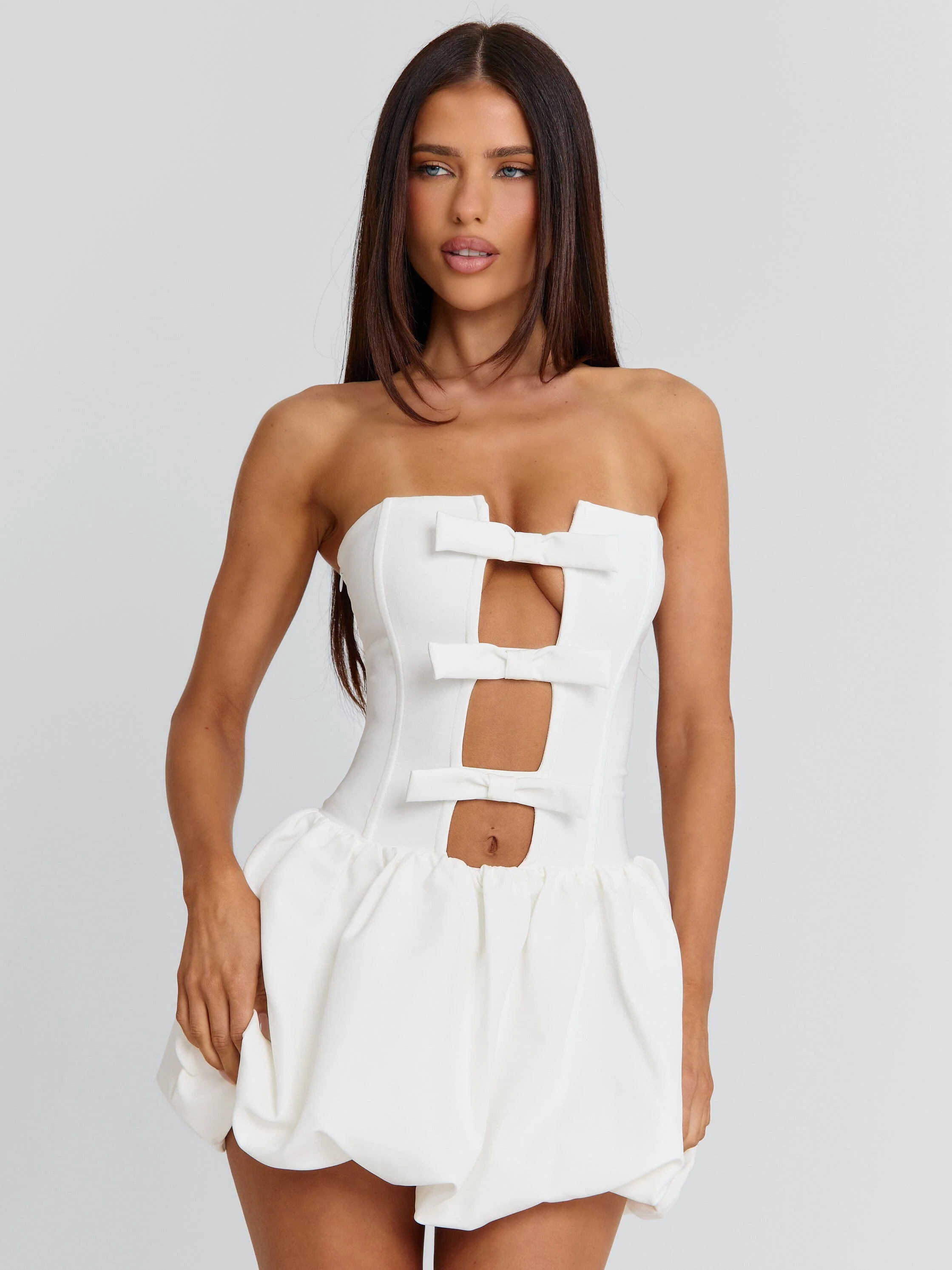 ATHENIA MINI DRESS WHITE - Image 6