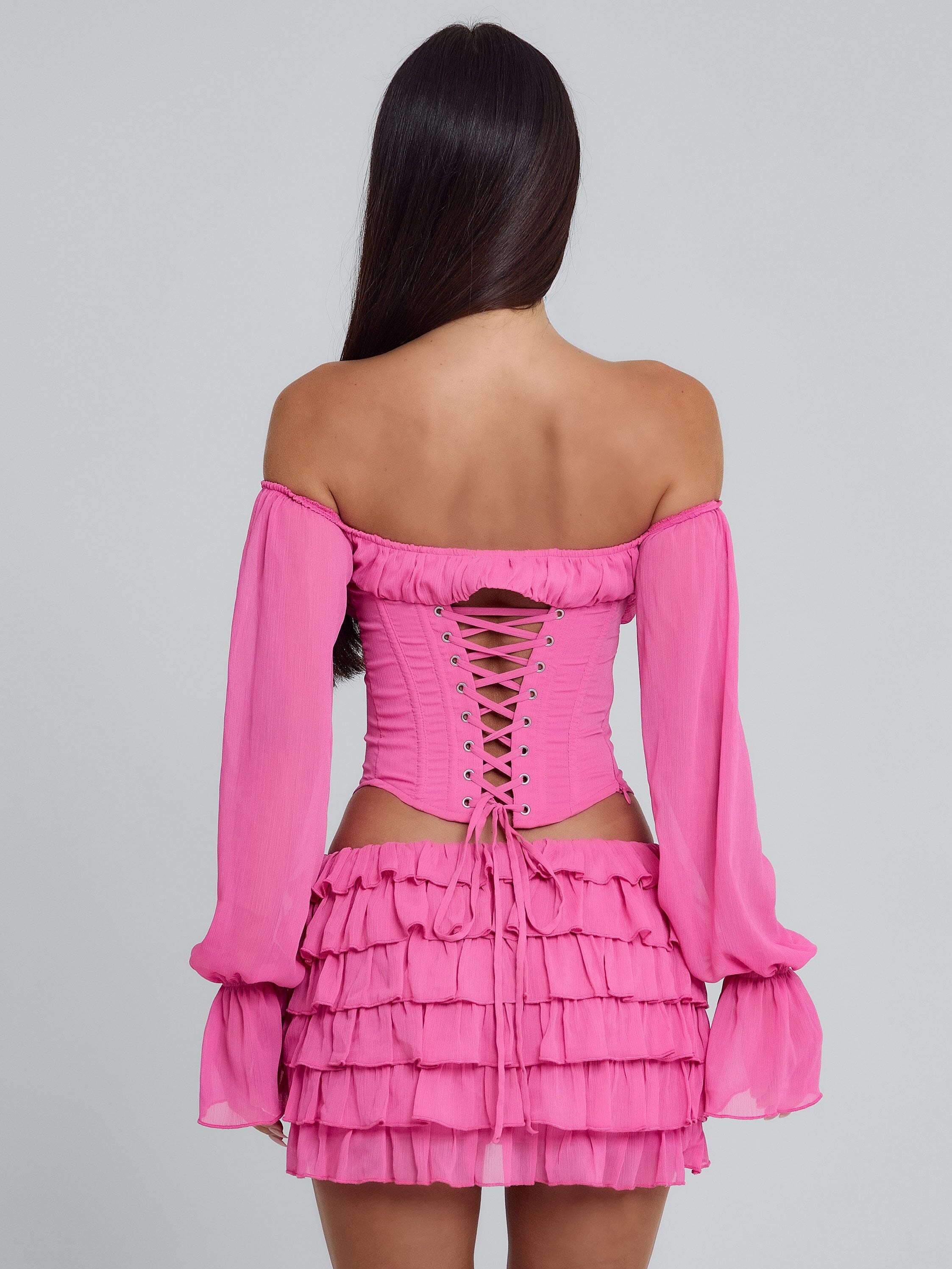 AYANI MINI DRESS HOT PINK - Image 6