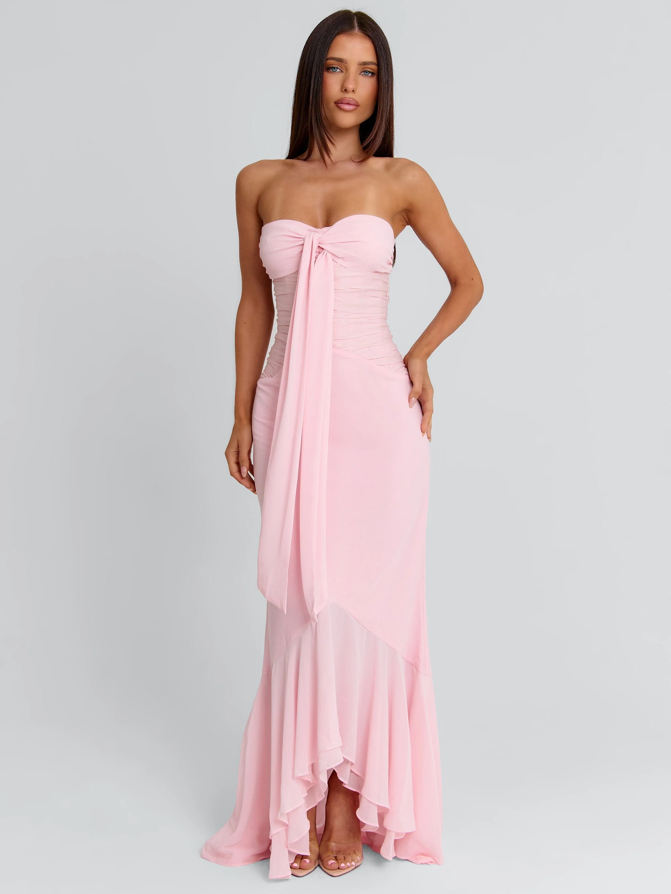 BELLA MAXI DRESS LIGHT PINK - Image 3