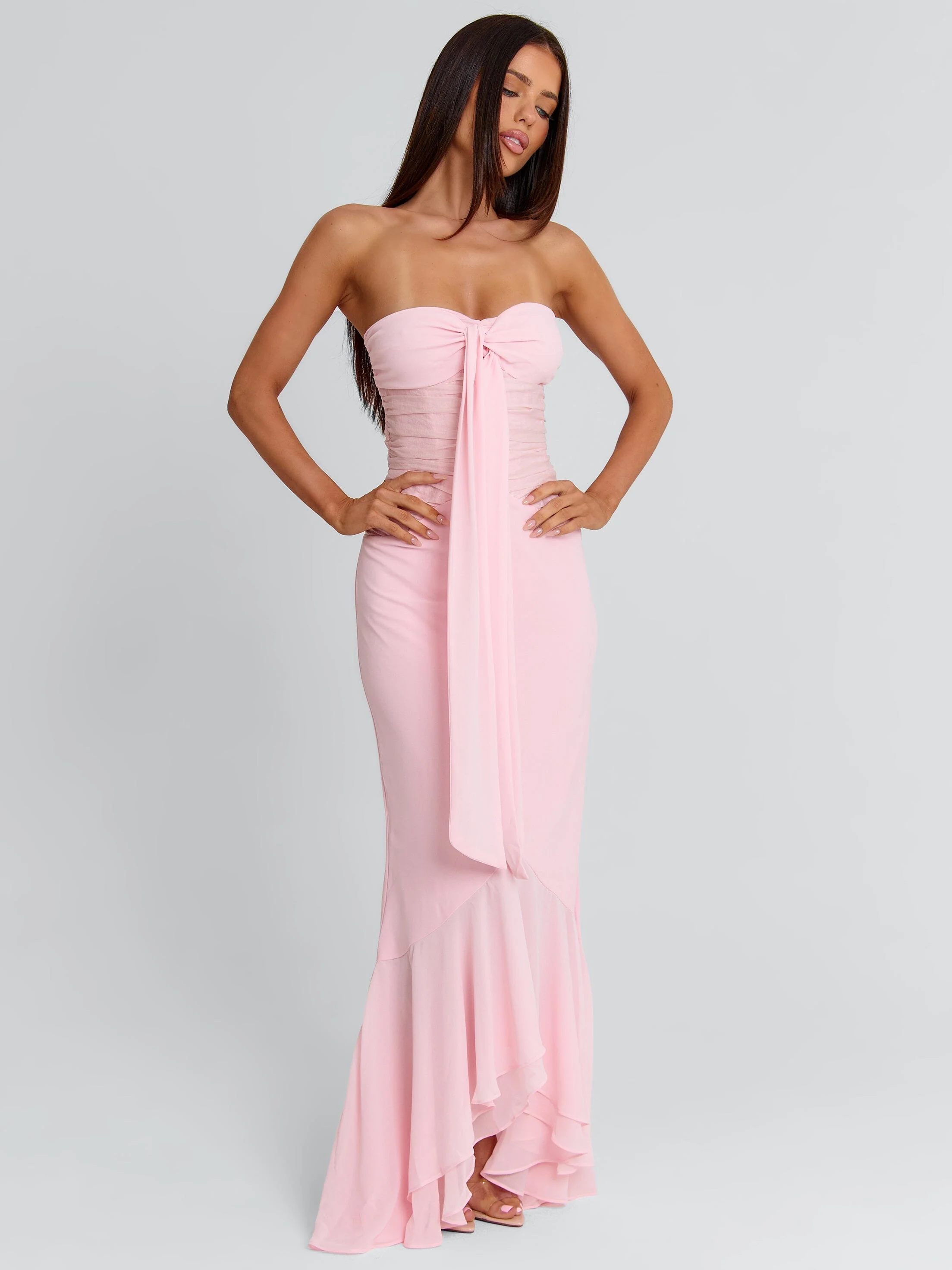 BELLA MAXI DRESS LIGHT PINK - Image 5