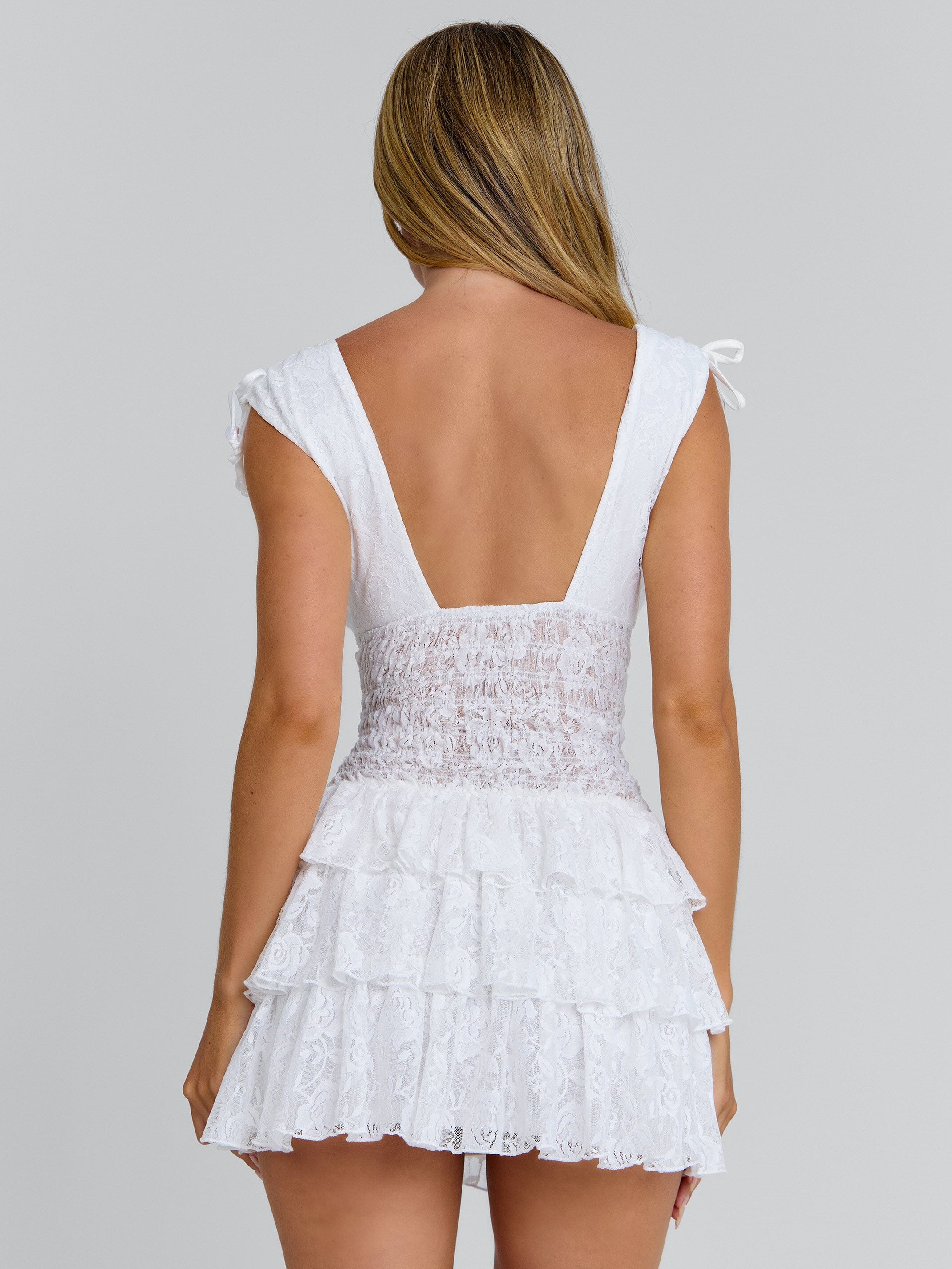 CAMILEIA MINI DRESS WHITE - Image 6