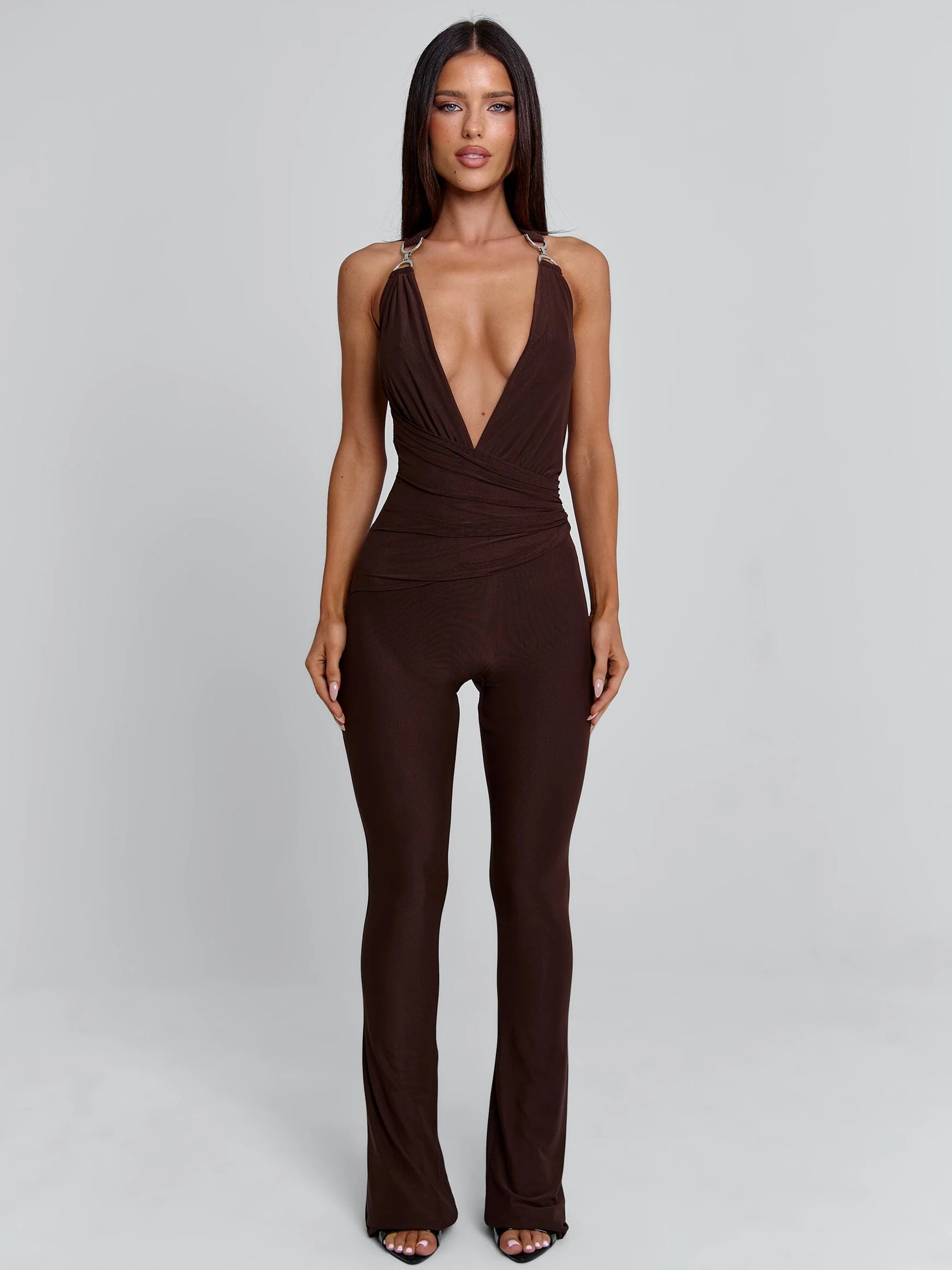 CARYS JUMPSUIT CHOCOLATE - Image 3