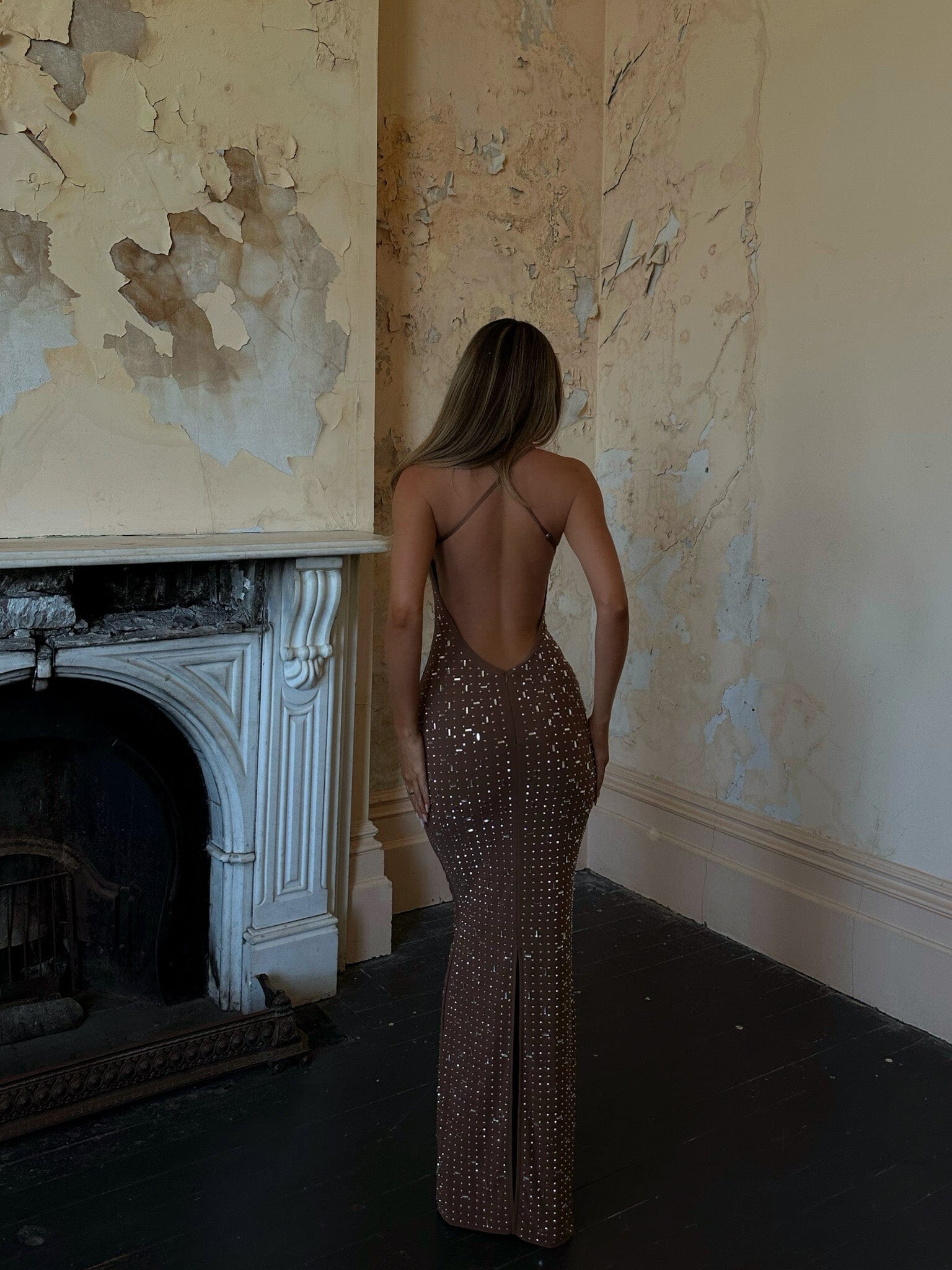 CIARAN MAXI DRESS TAN - Image 7