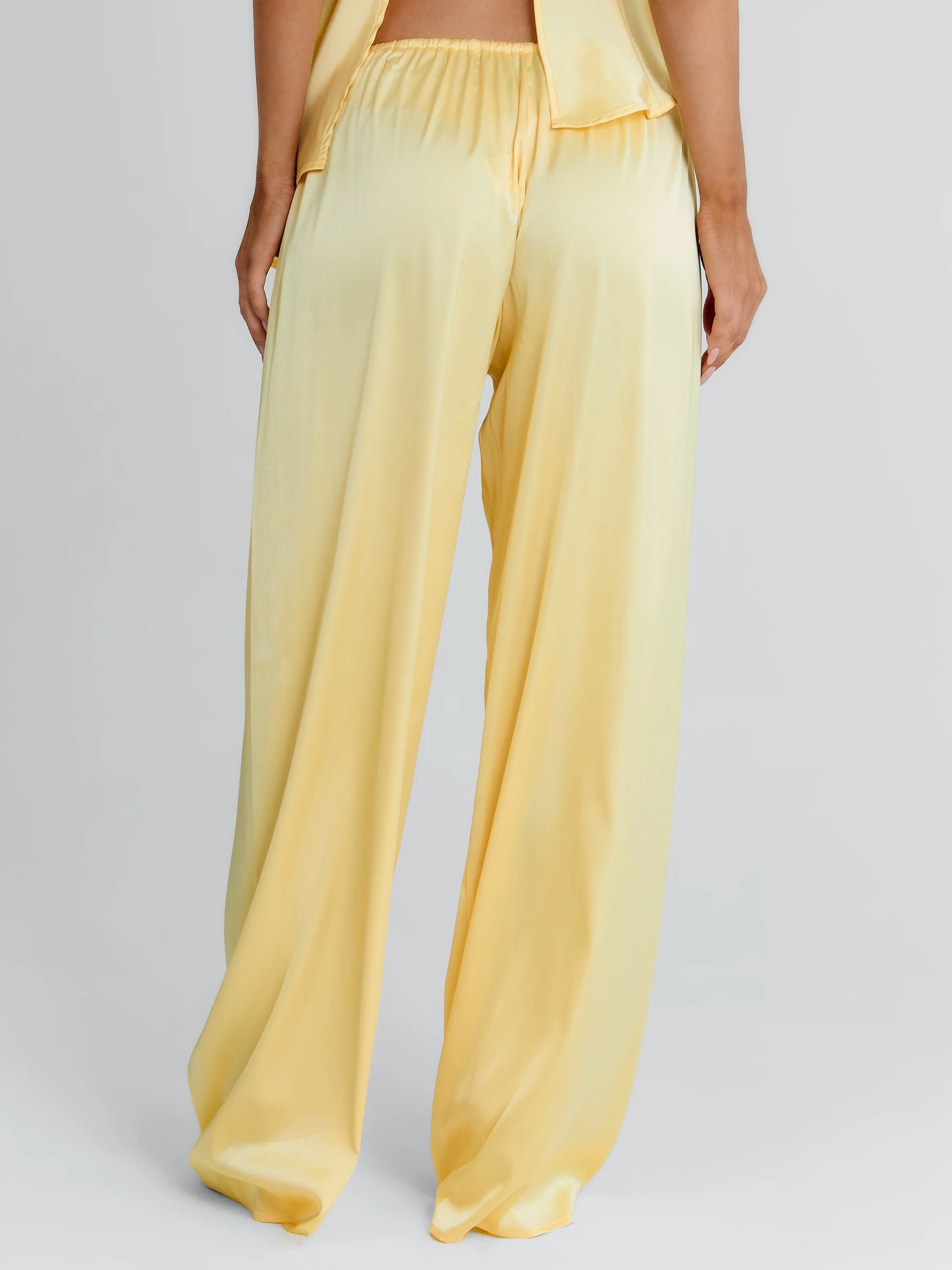 CLOVELLY SATIN PANTS YELLOW - Image 7