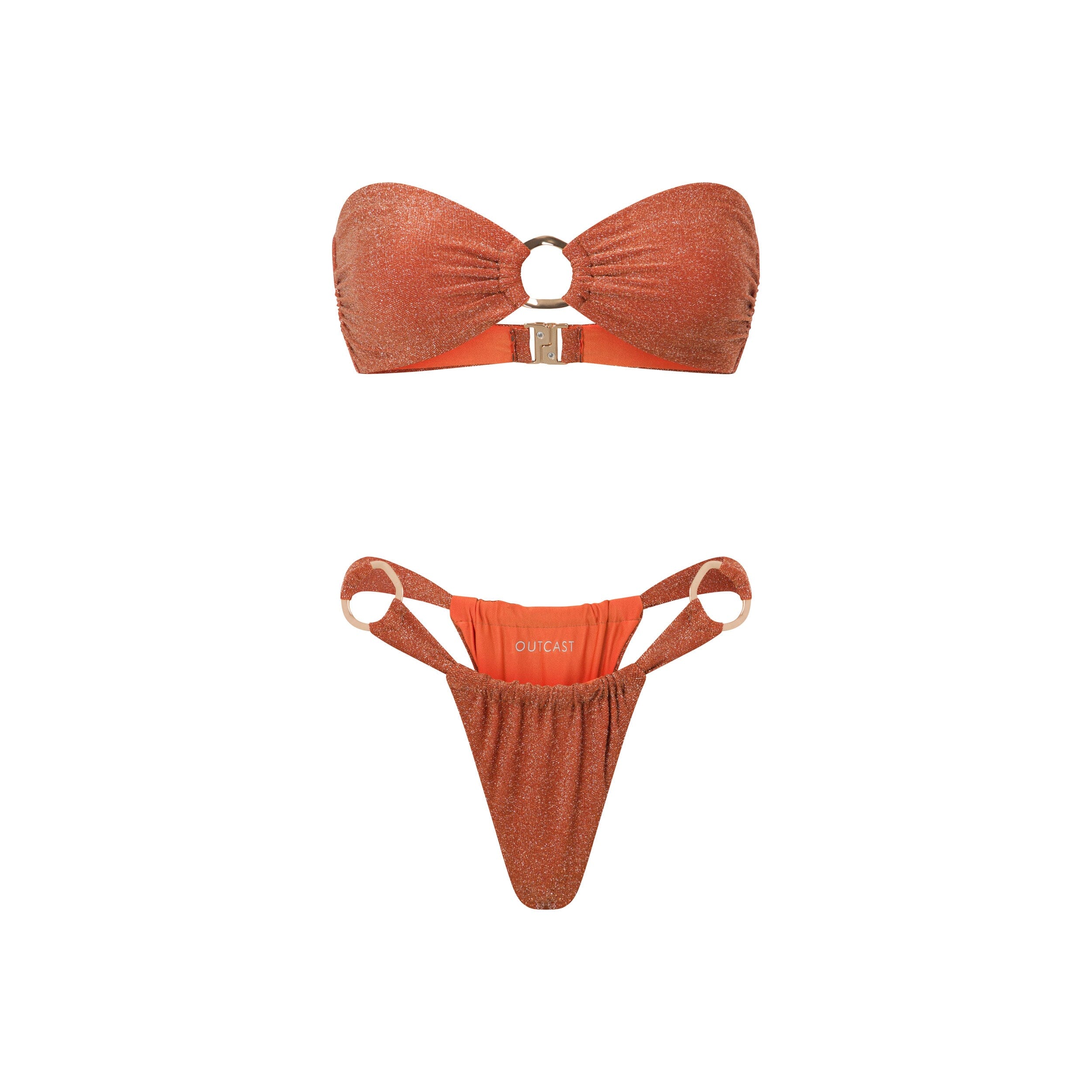 DENVER BIKINI BOTTOM ORANGE SHIMMER - Image 4