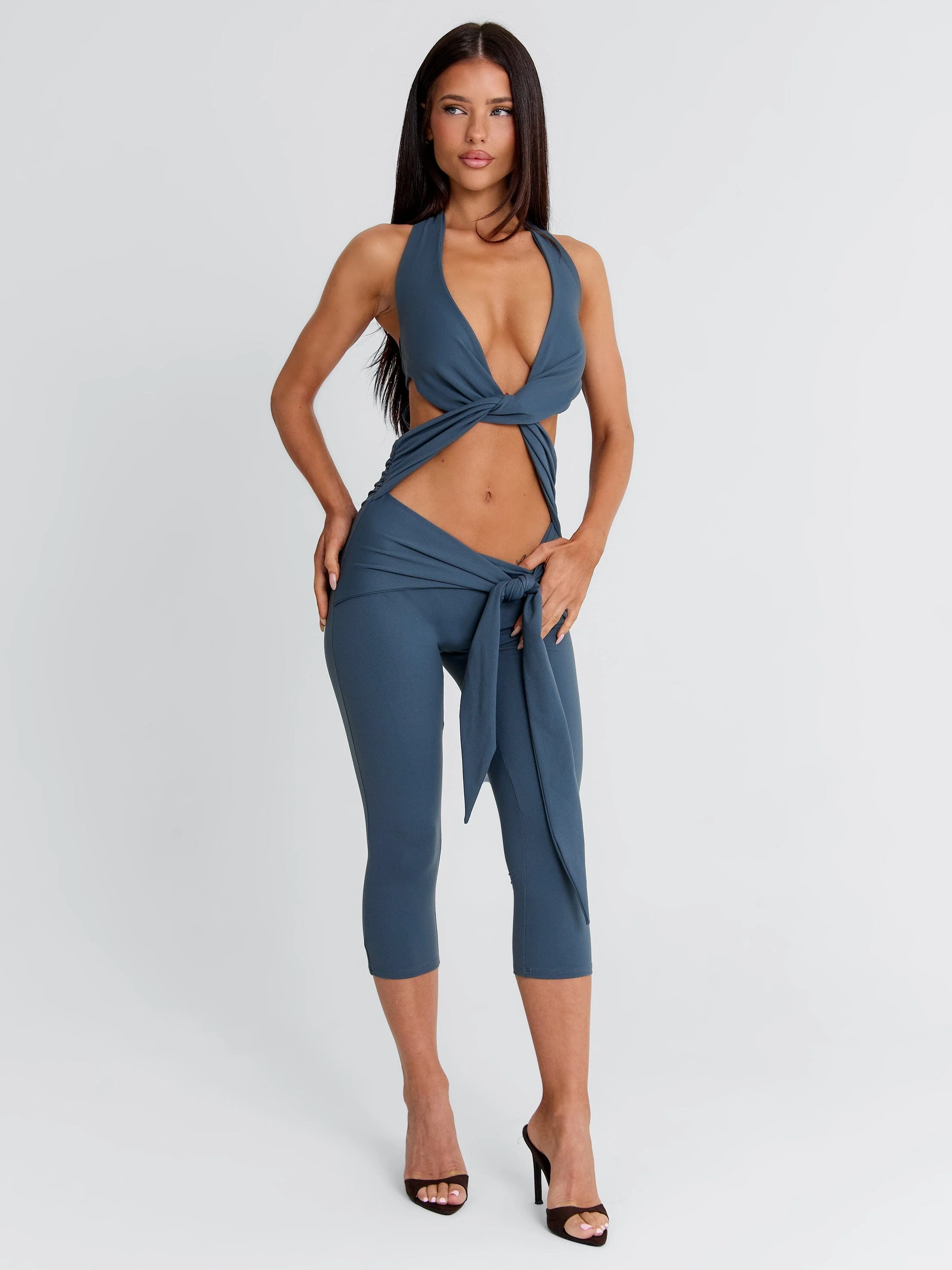 EUGENIA CAPRI JUMPSUIT SLATE - Image 3