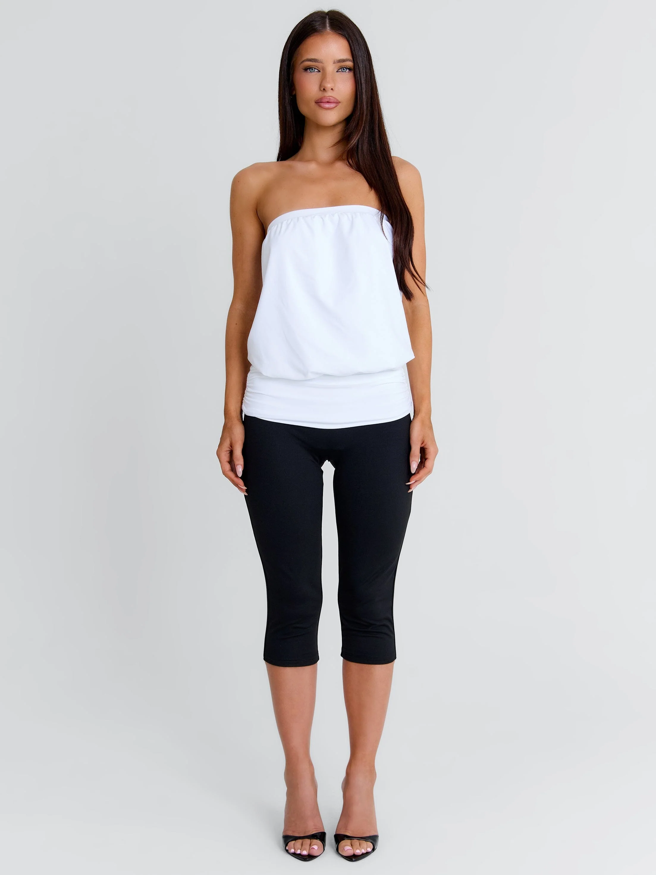 EVIENE CAPRI JUMPSUIT WHITE/BLACK - Image 4