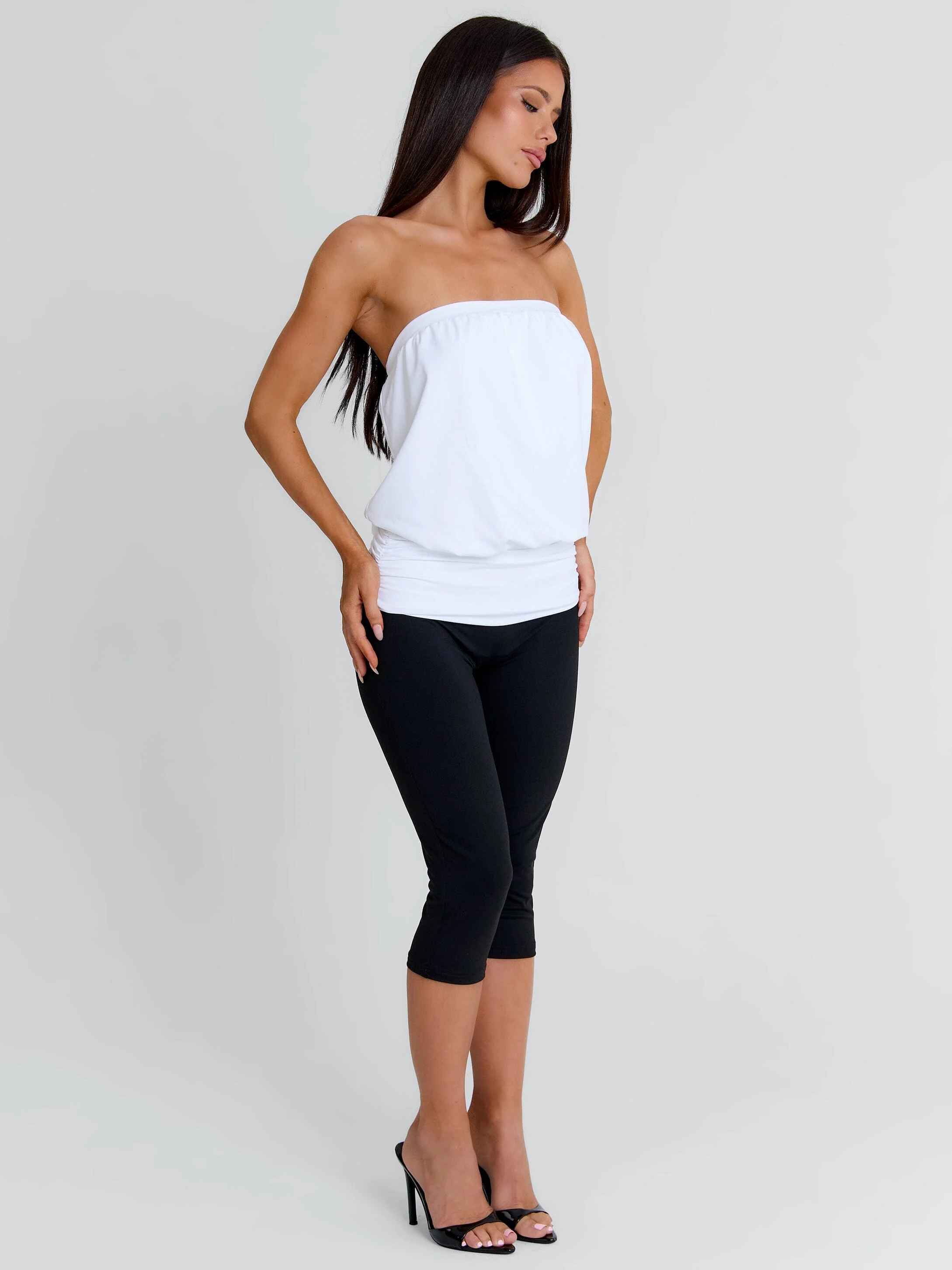 EVIENE CAPRI JUMPSUIT WHITE/BLACK - Image 7