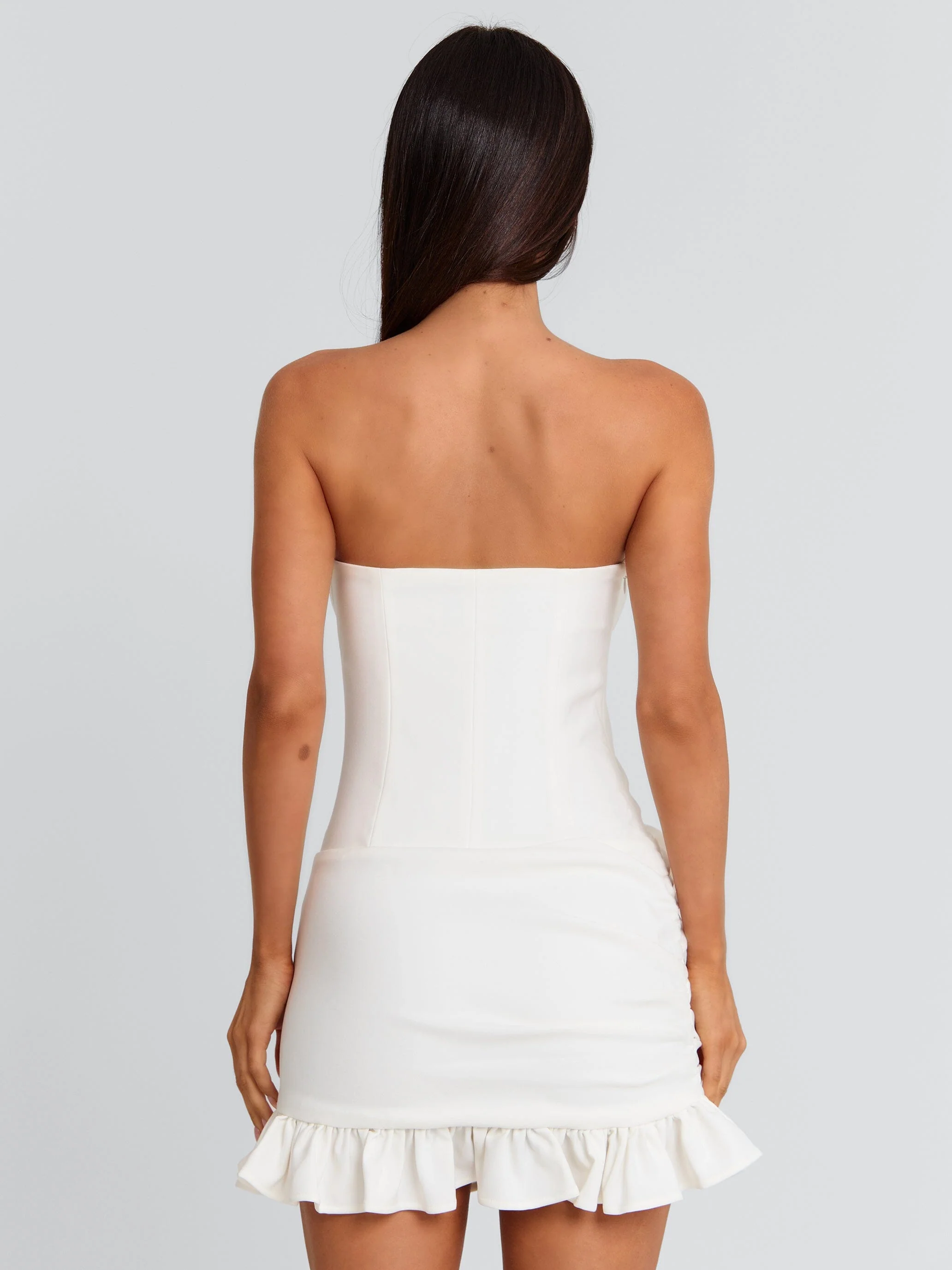 FINLAY MINI DRESS WHITE - Image 9