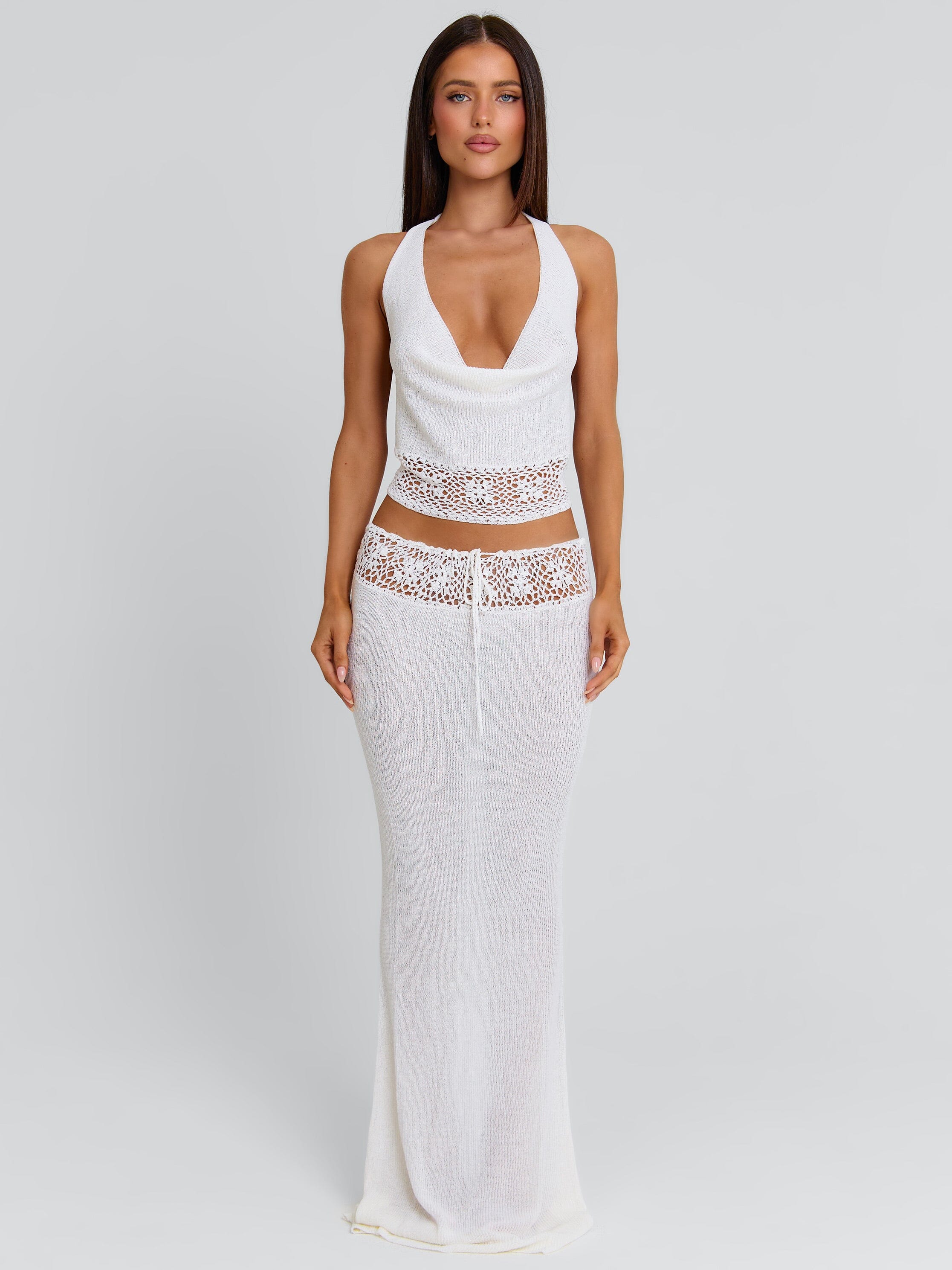 HARRIETT MAXI SKIRT WHITE - Image 2