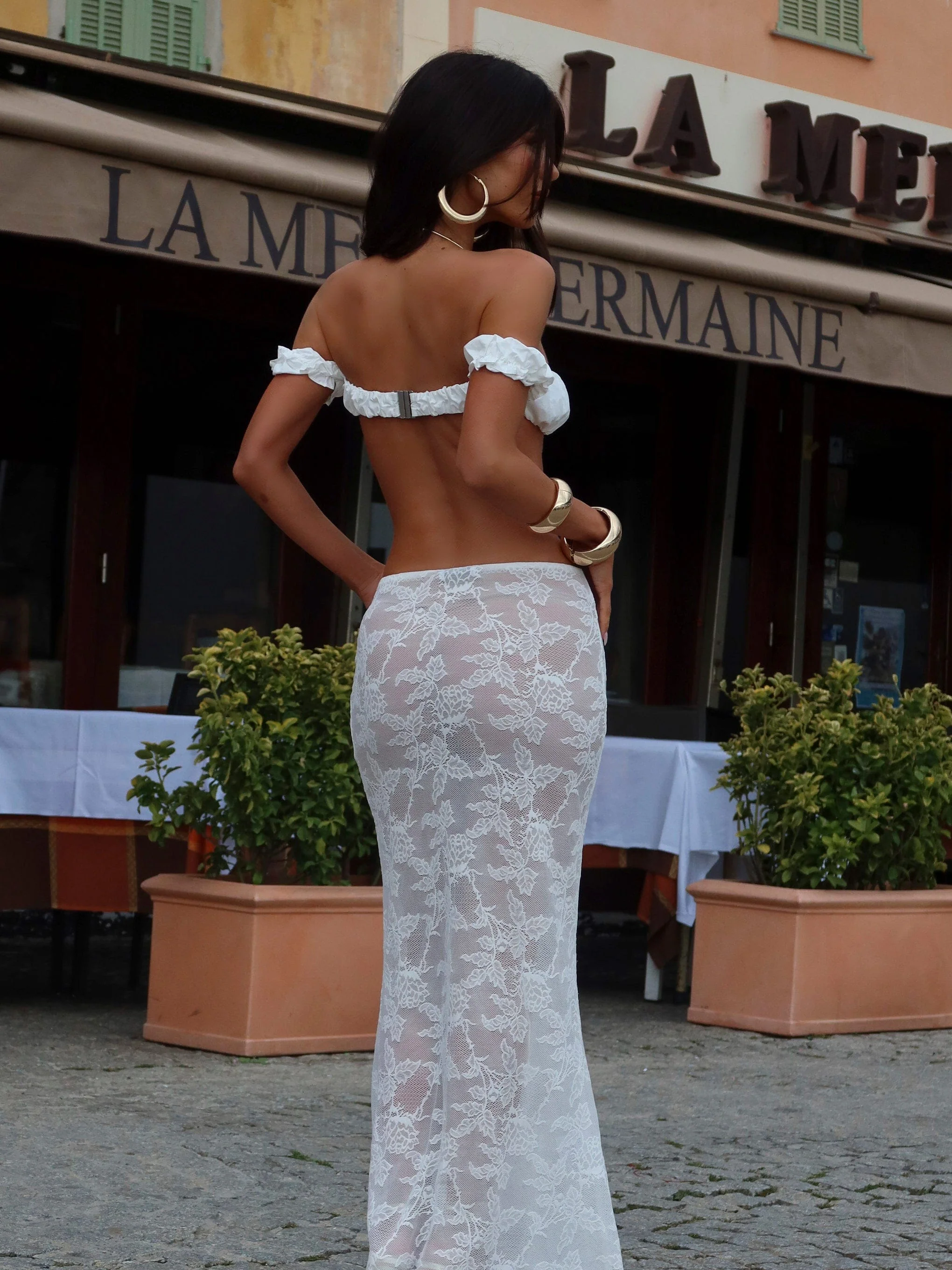 HEATHA MAXI SKIRT WHITE - Image 4