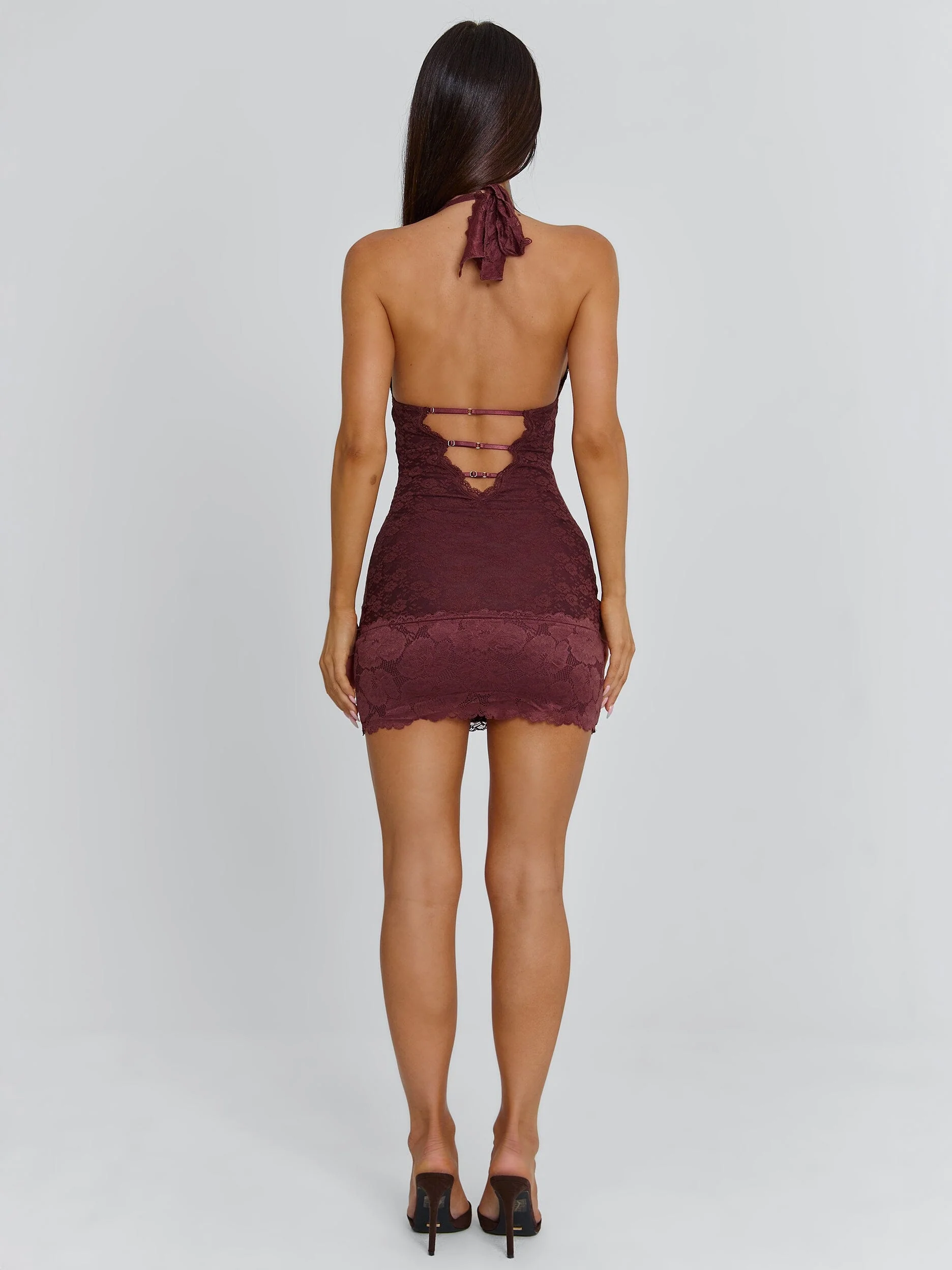 INDIA MINI DRESS DARK MAUVE - Image 5