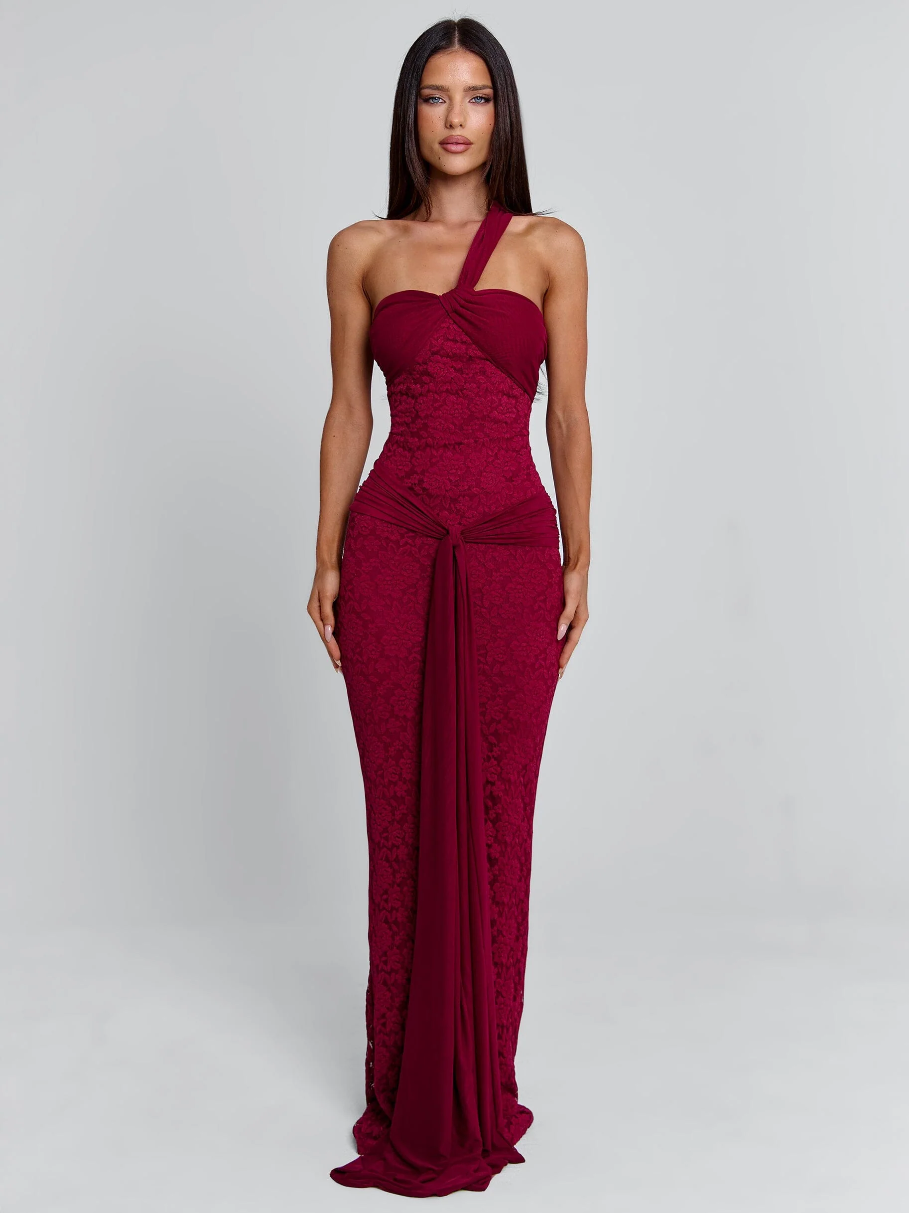 IRMA MAXI DRESS BURGUNDY - Image 3