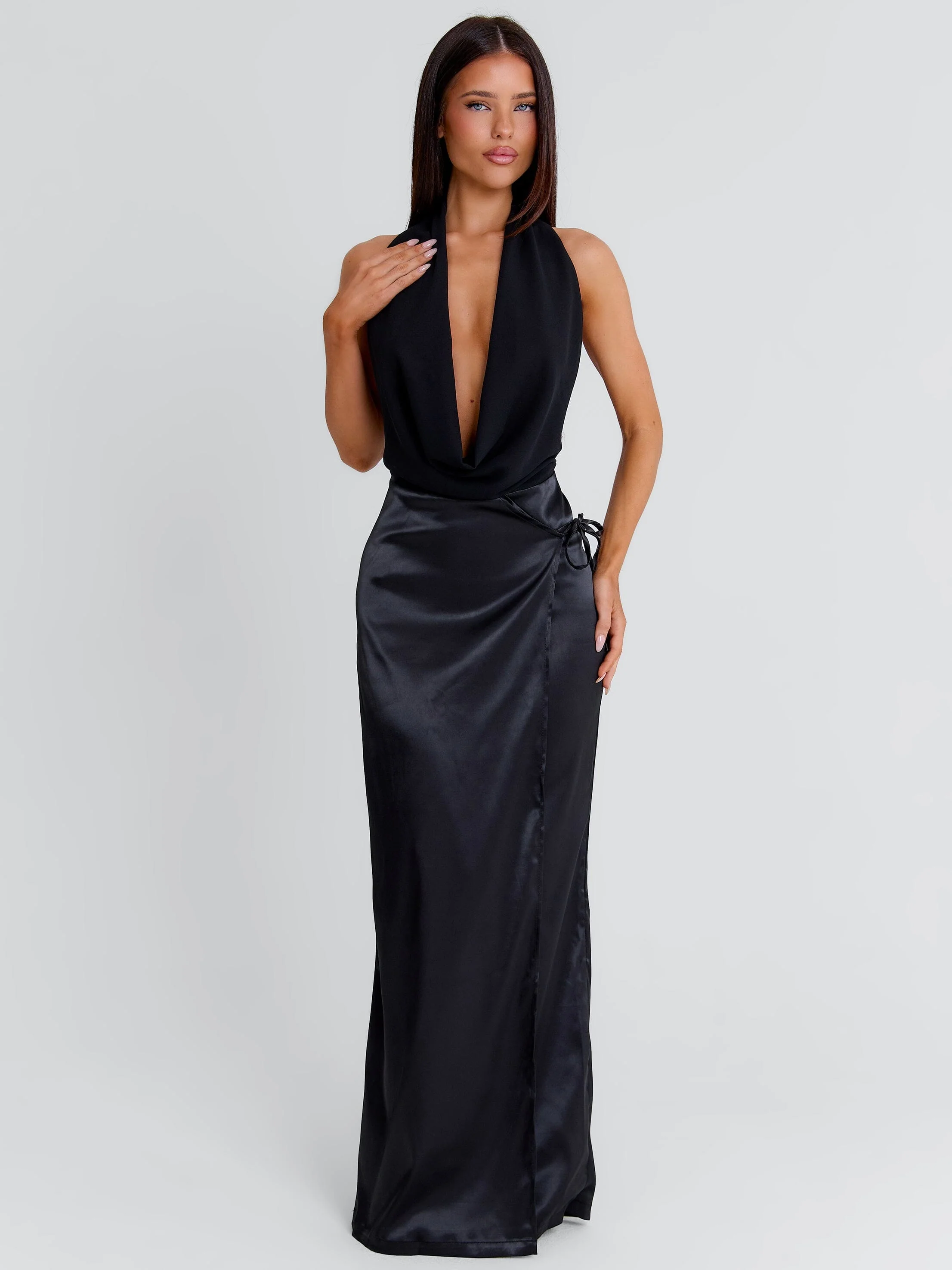 ISHA MAXI DRESS BLACK - Image 3