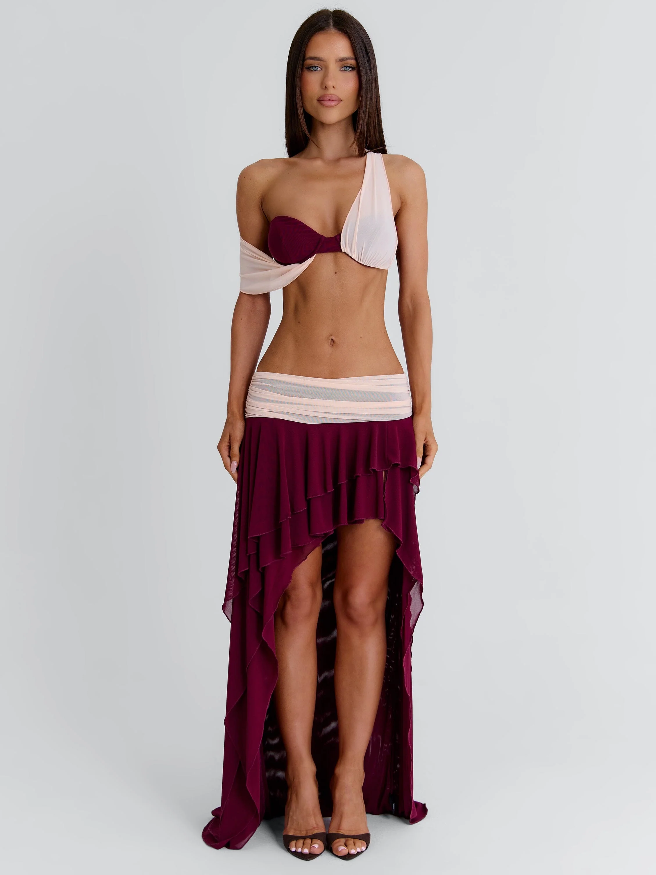 JADAI MAXI SKIRT WINE - Image 2