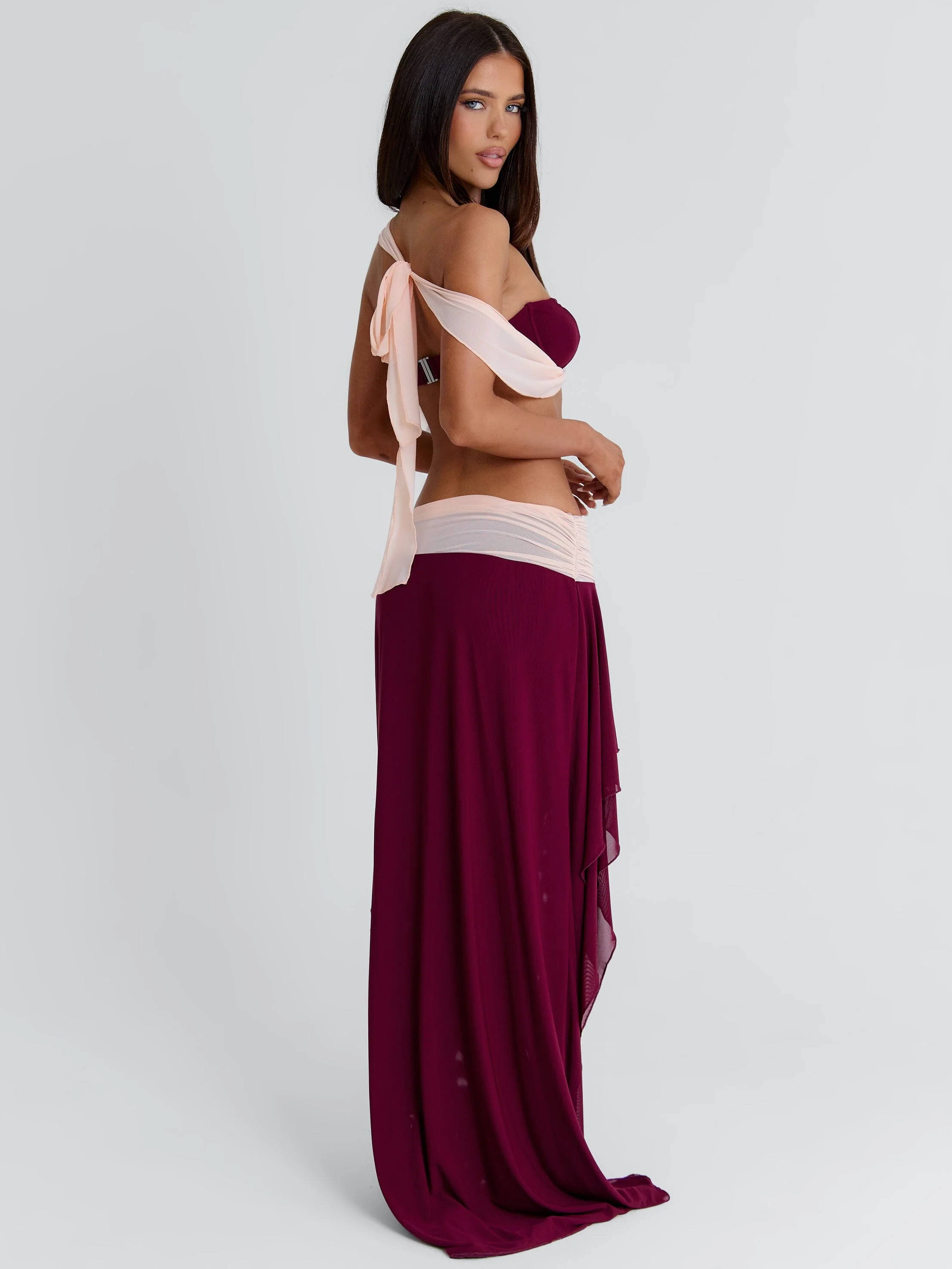 JADAI MAXI SKIRT WINE - Image 7