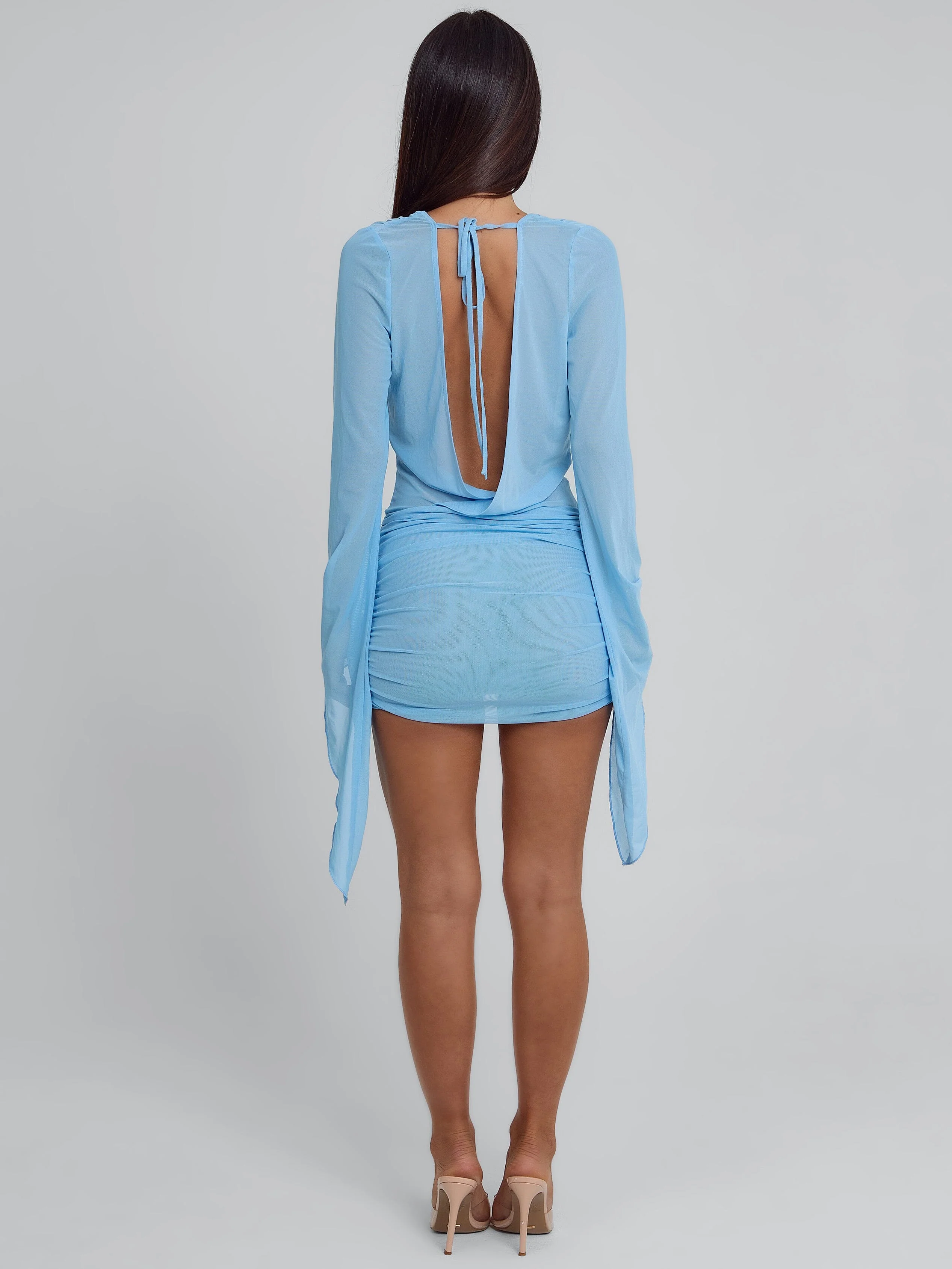 JOLENE MINI DRESS BLUE - Image 5