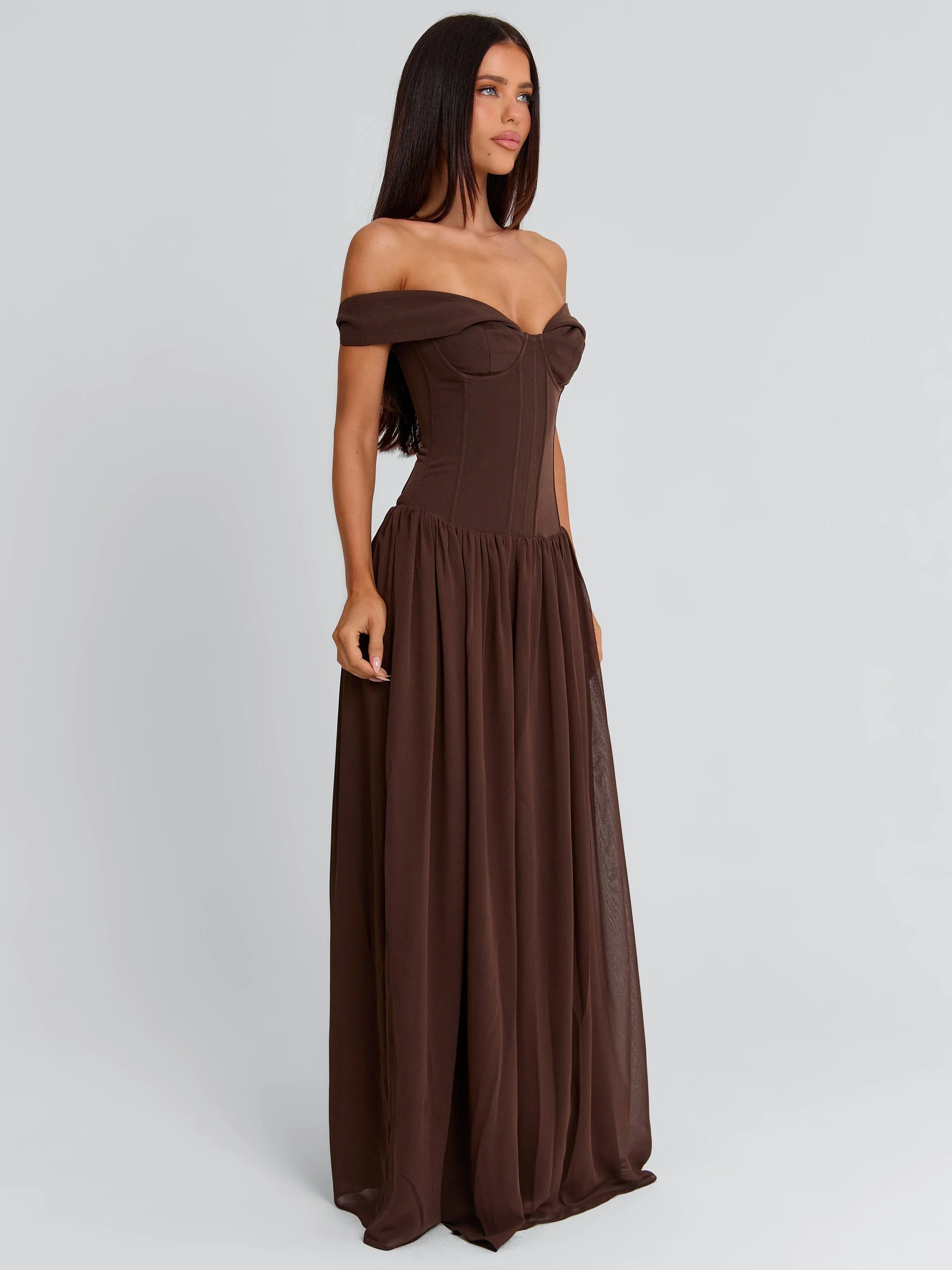 JUNIPIA MAXI DRESS CHOCOLATE - Image 5