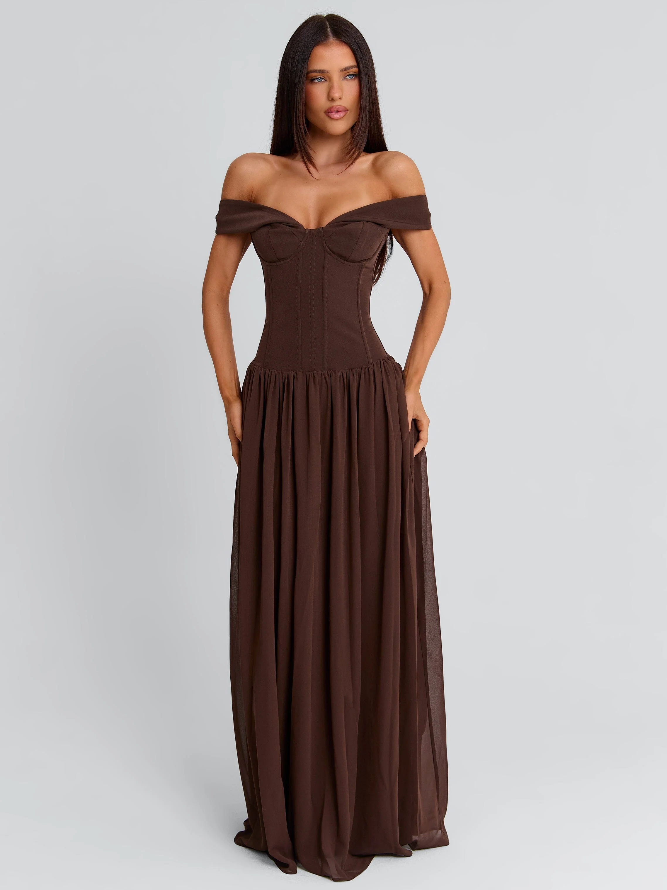JUNIPIA MAXI DRESS CHOCOLATE - Image 6