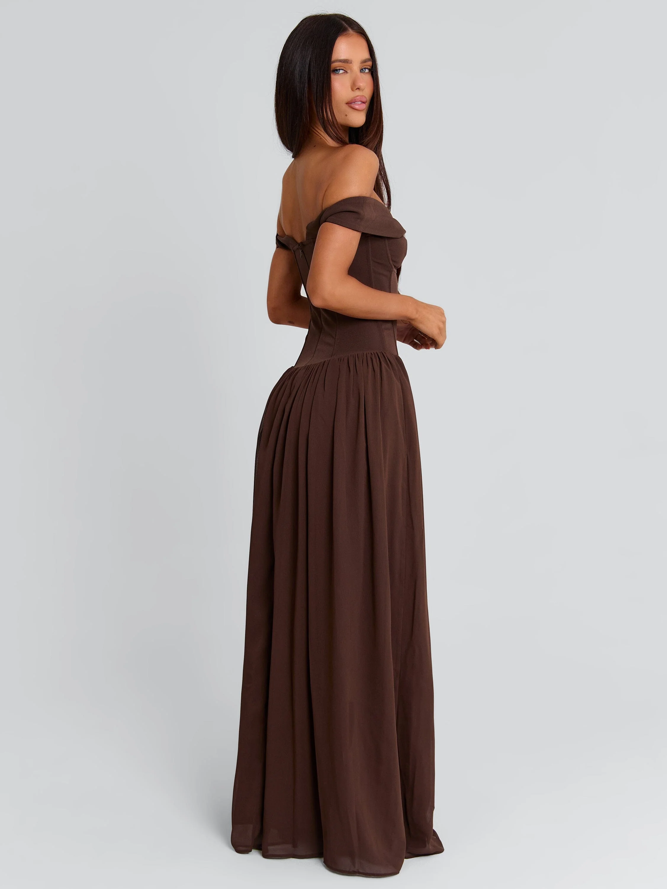 JUNIPIA MAXI DRESS CHOCOLATE - Image 7