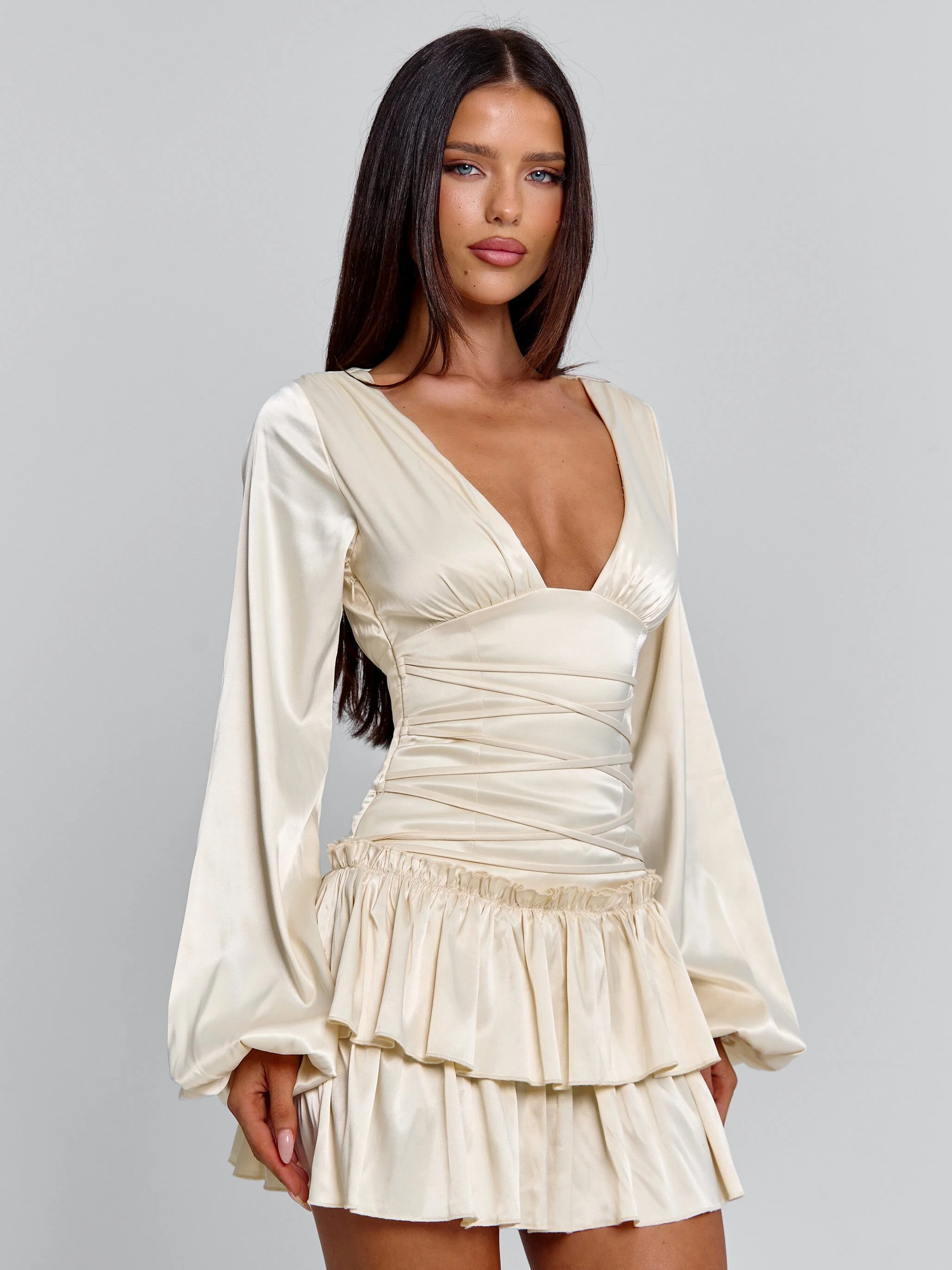 KARMIN MINI DRESS IVORY