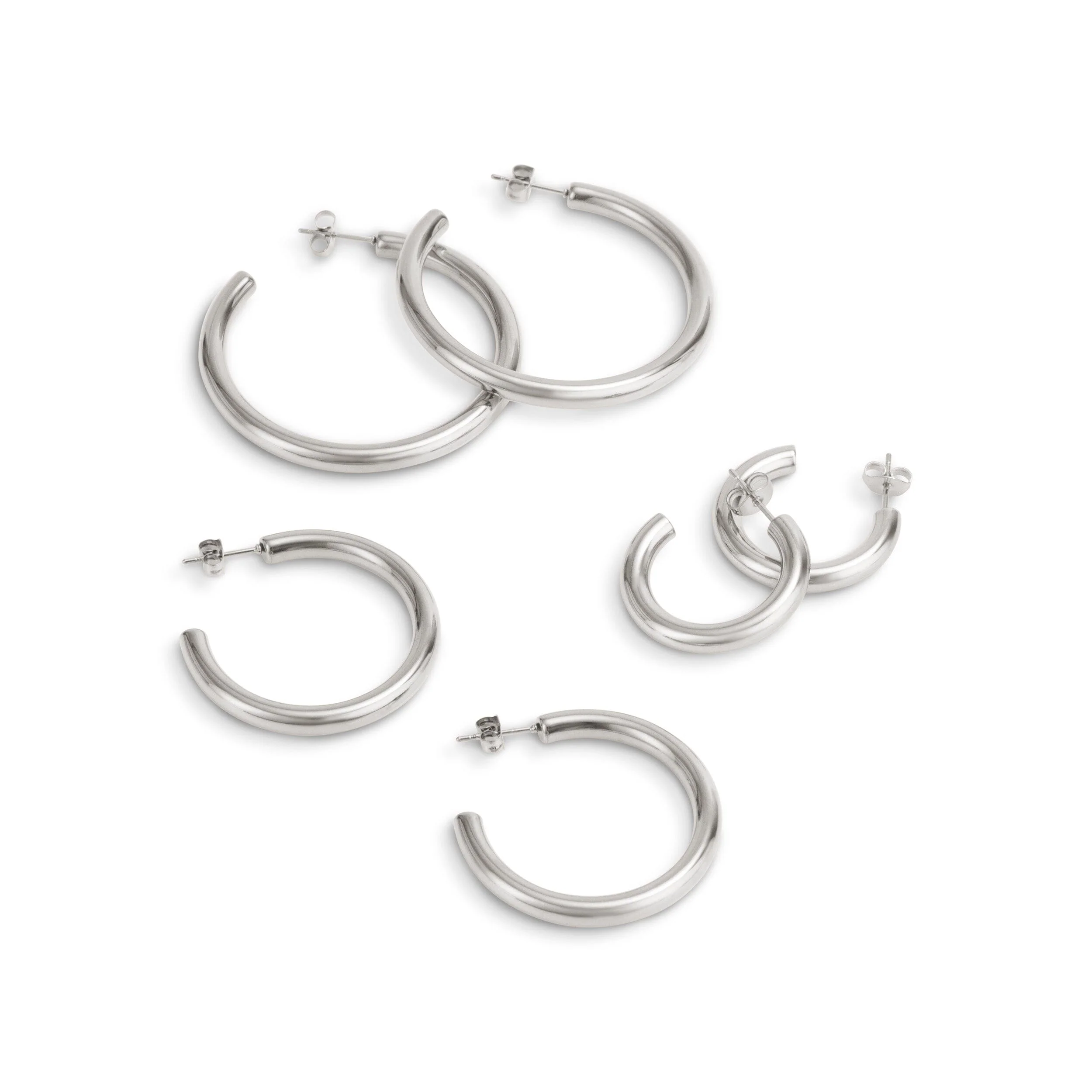 LIOR 3 PAIR EARRING SET SILVER - Image 8
