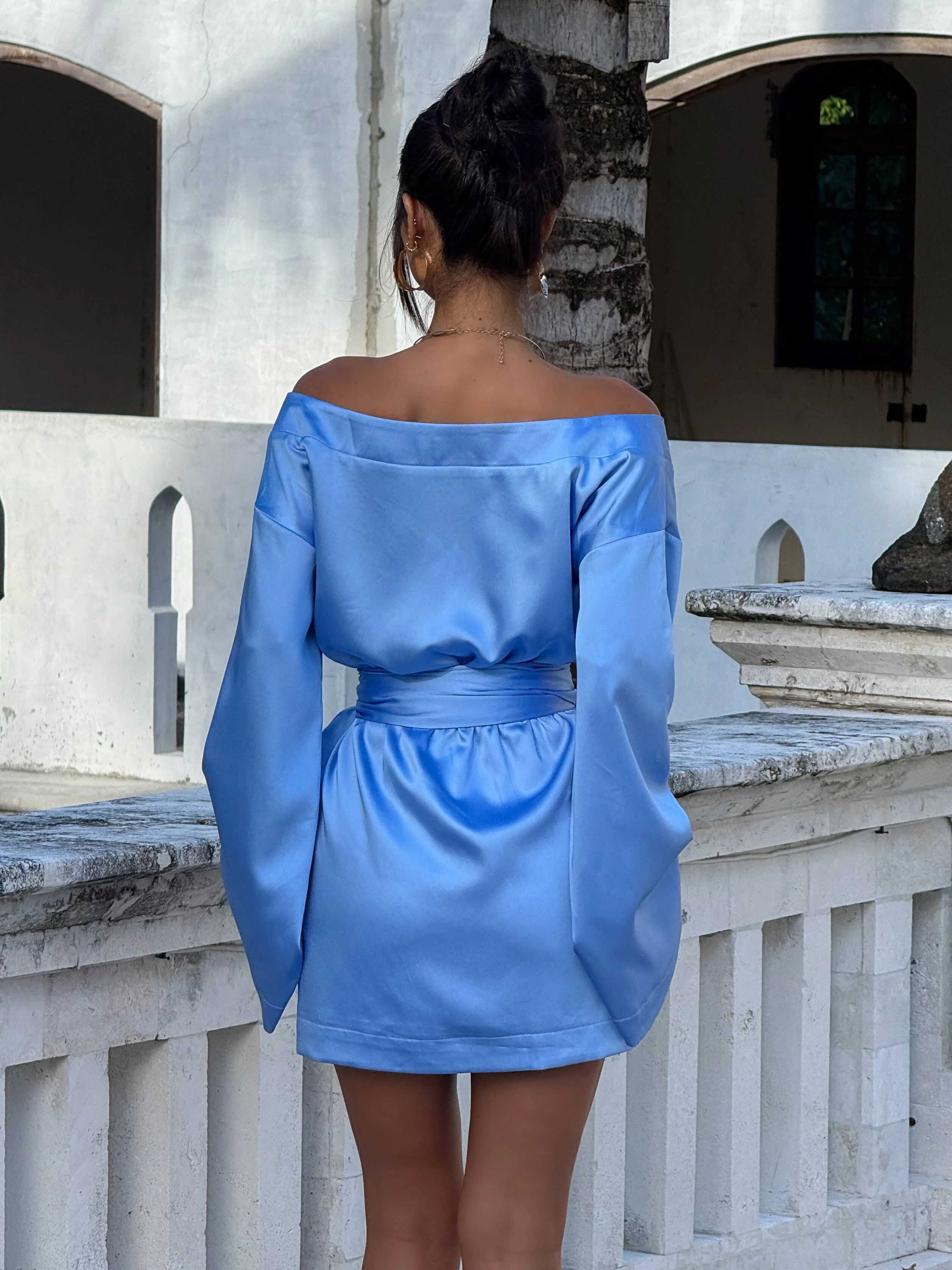 LISA MINI DRESS BLUE - Image 6