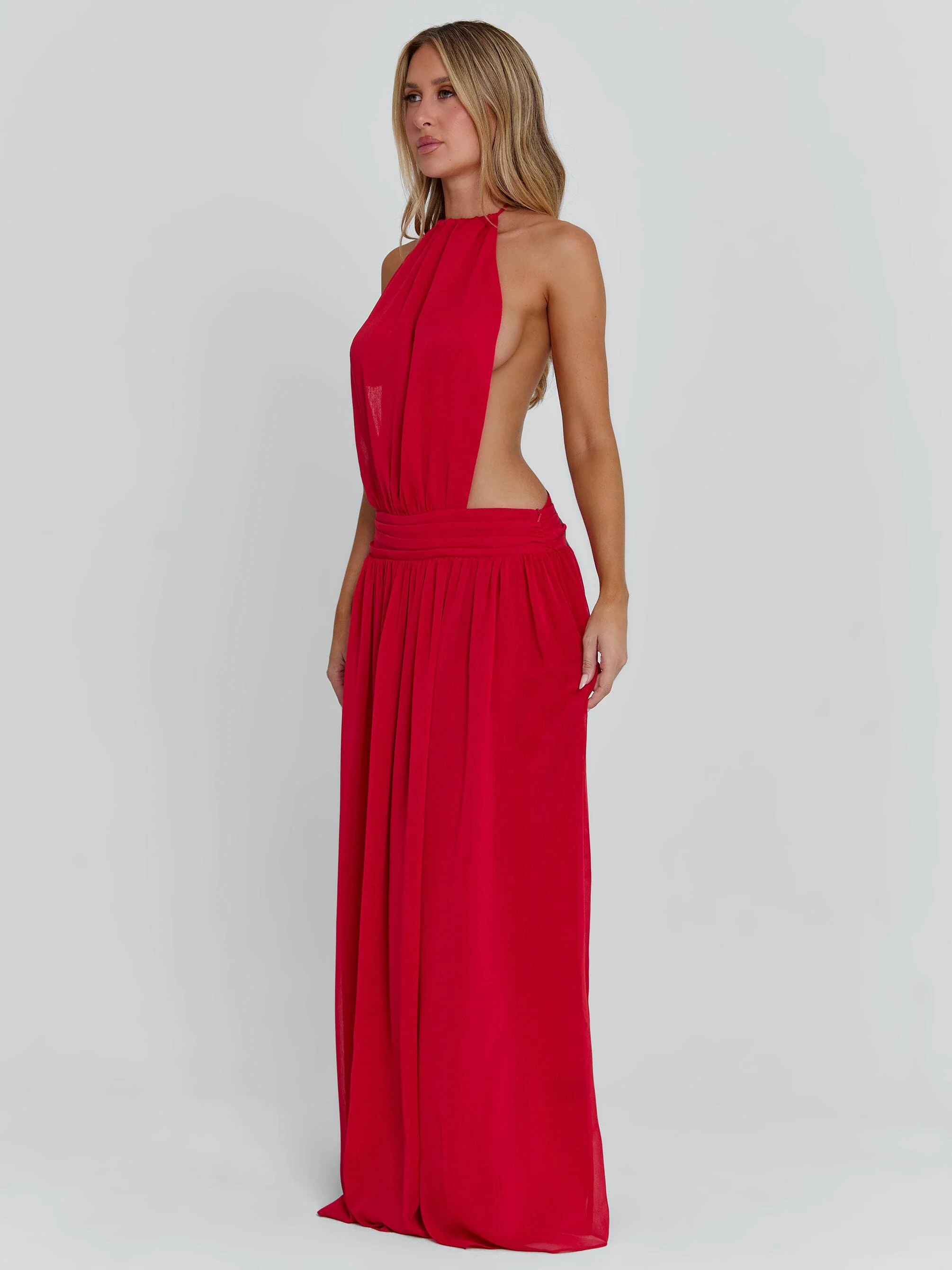 LORETTA MAXI DRESS RED - Image 2