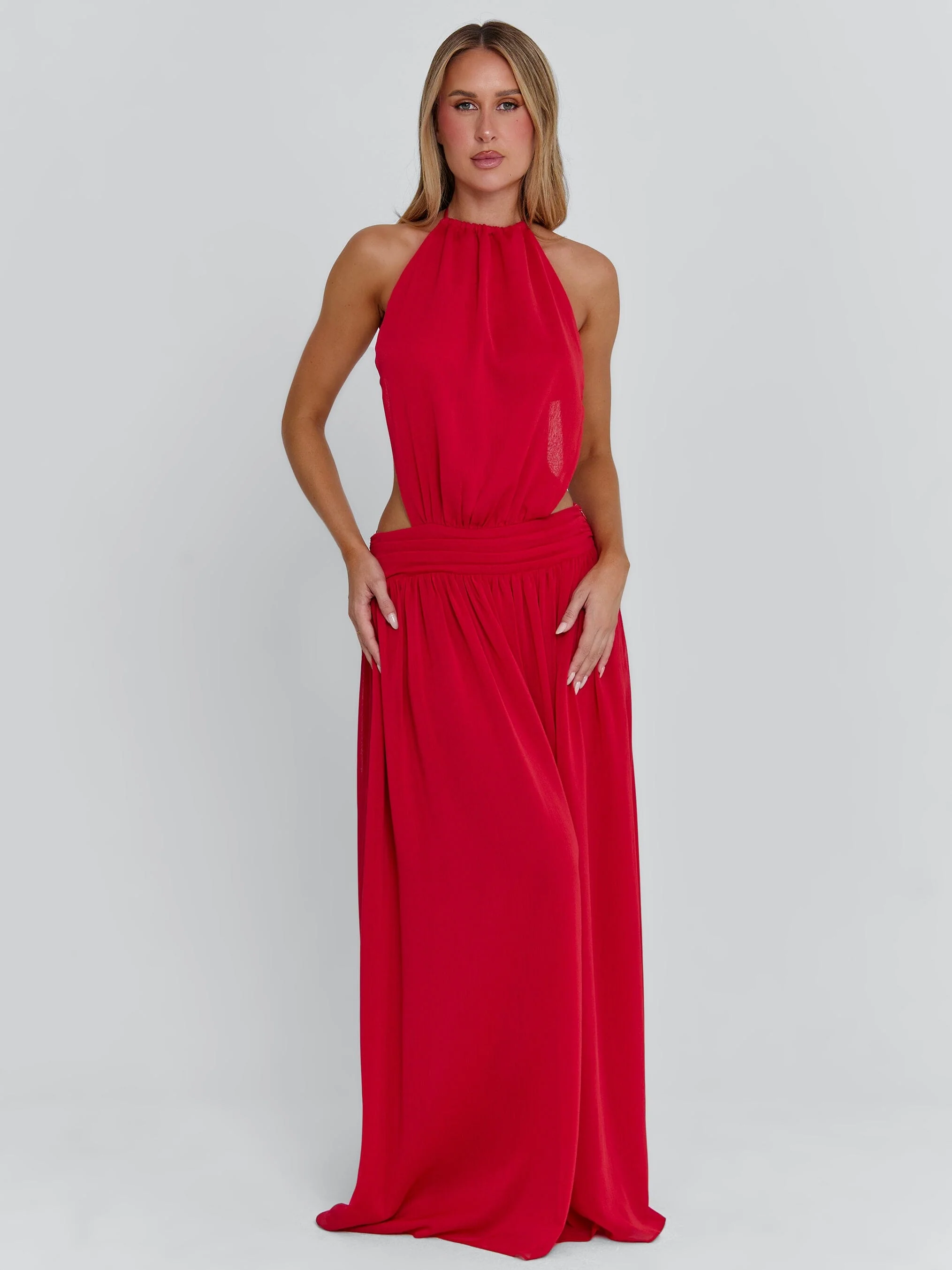 LORETTA MAXI DRESS RED - Image 3
