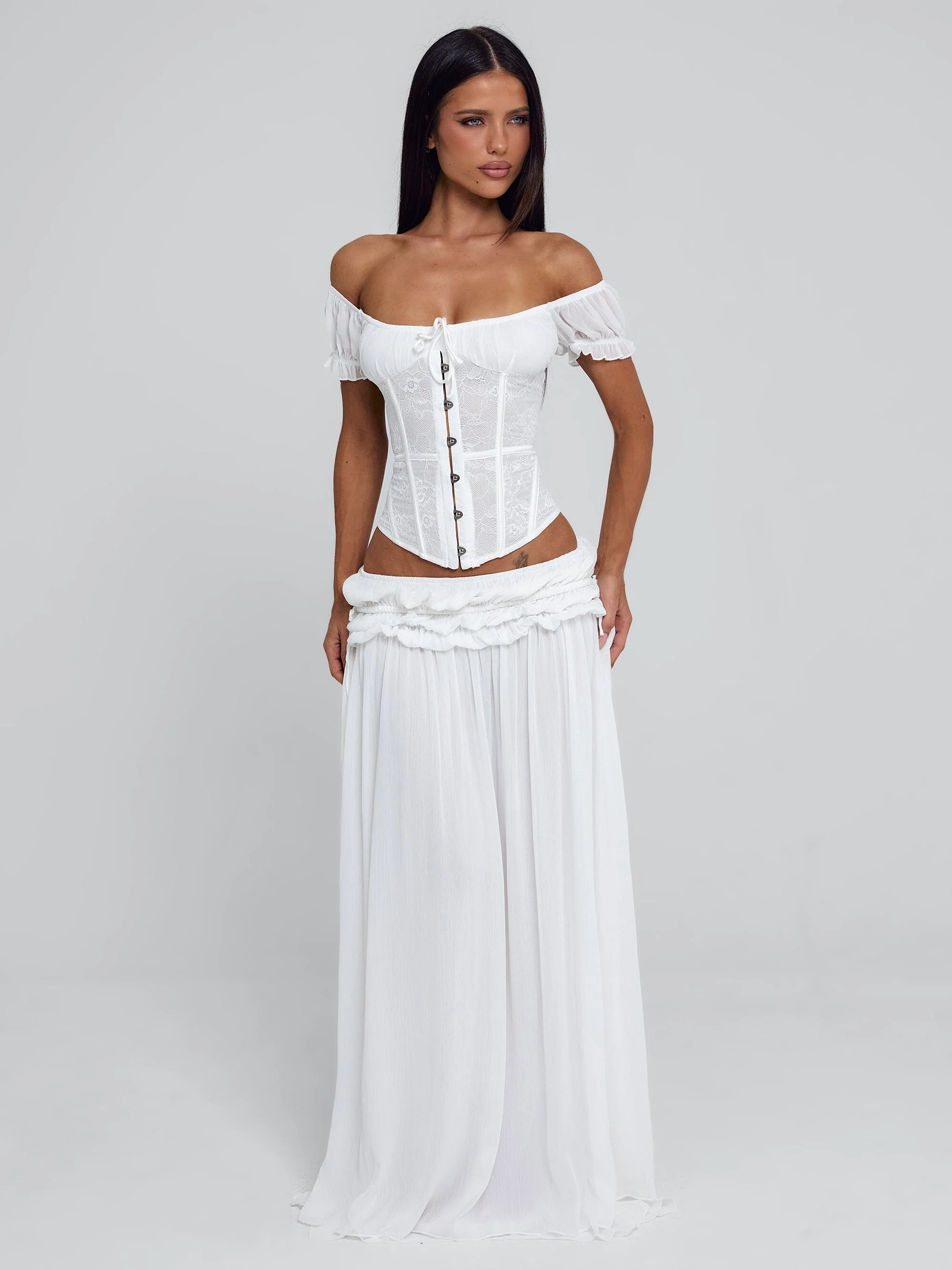 LUBELA MAXI SKIRT WHITE - Image 4