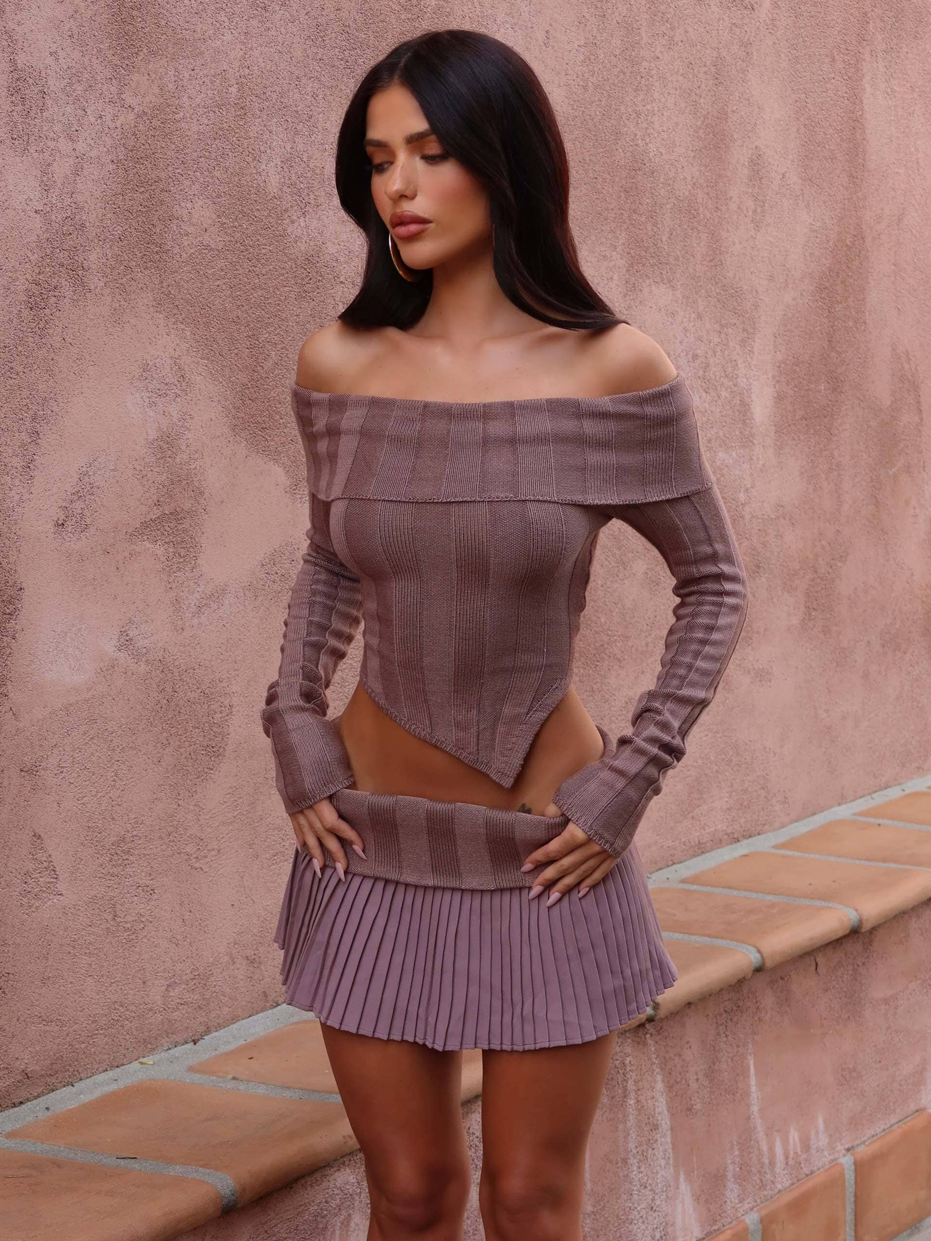 LUCI MINI SKIRT TAUPE - Image 4