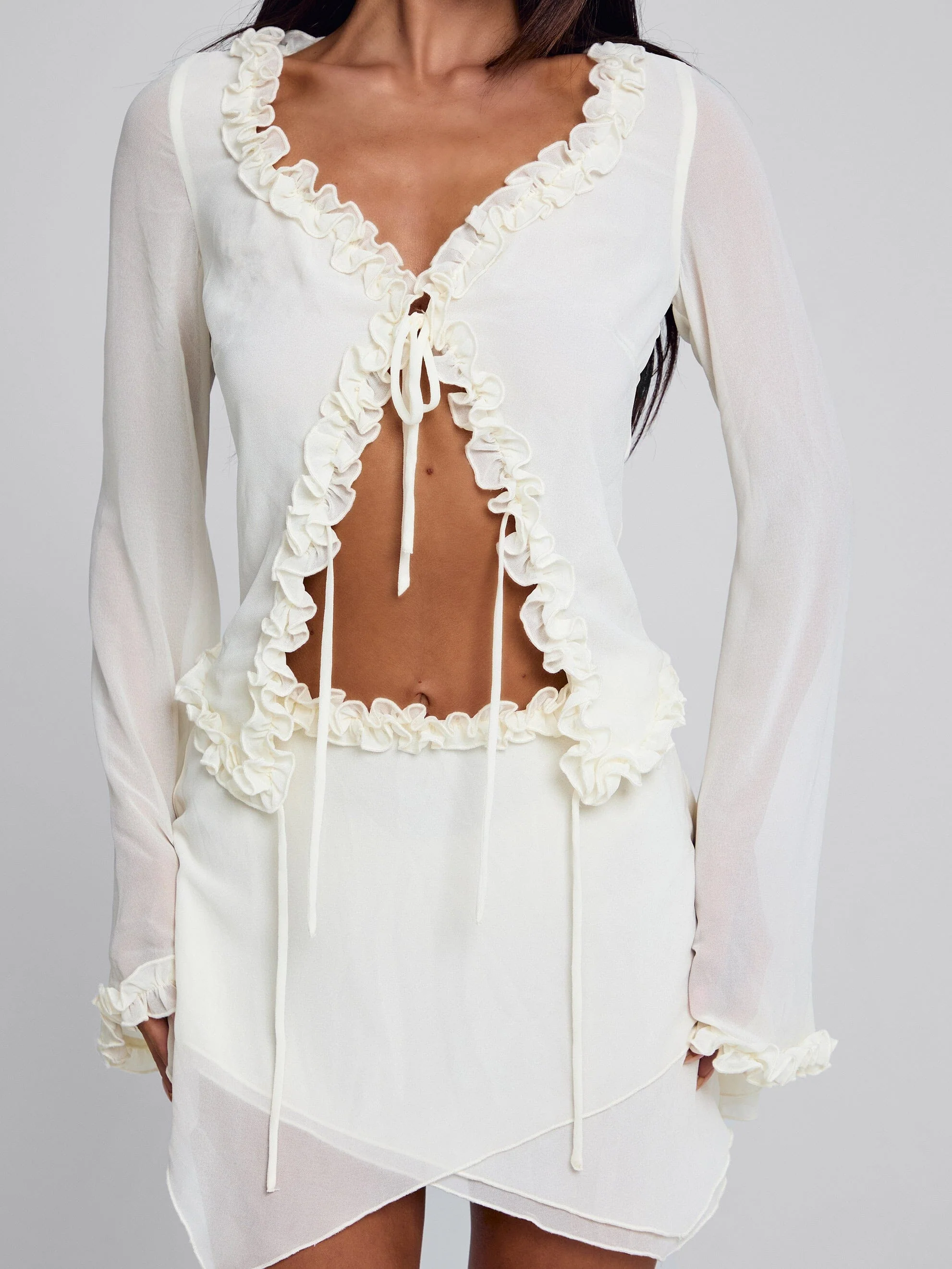 MAE MINI SKIRT IVORY - Image 5