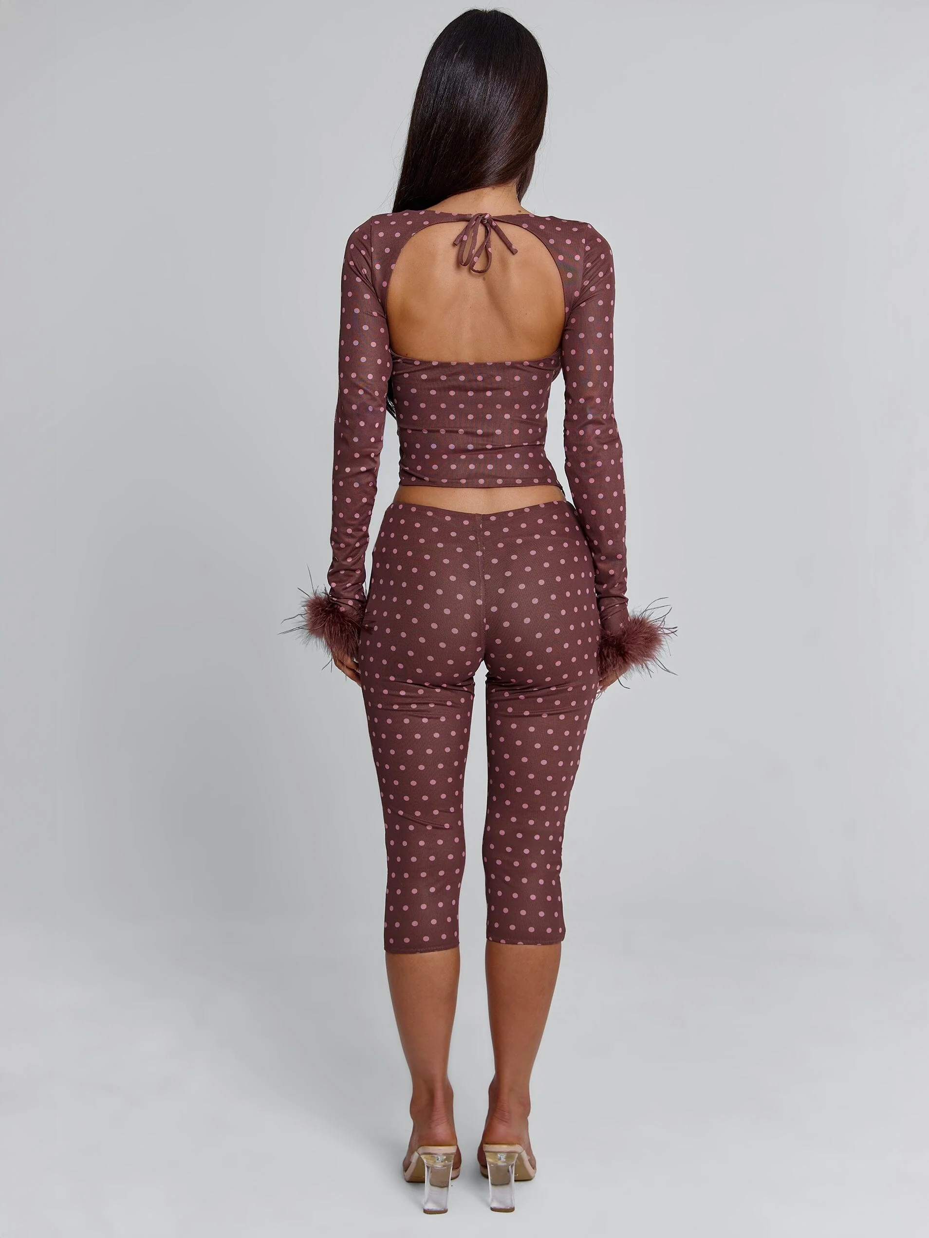 MAHRIA PANT BROWN POLKA DOT - Image 4