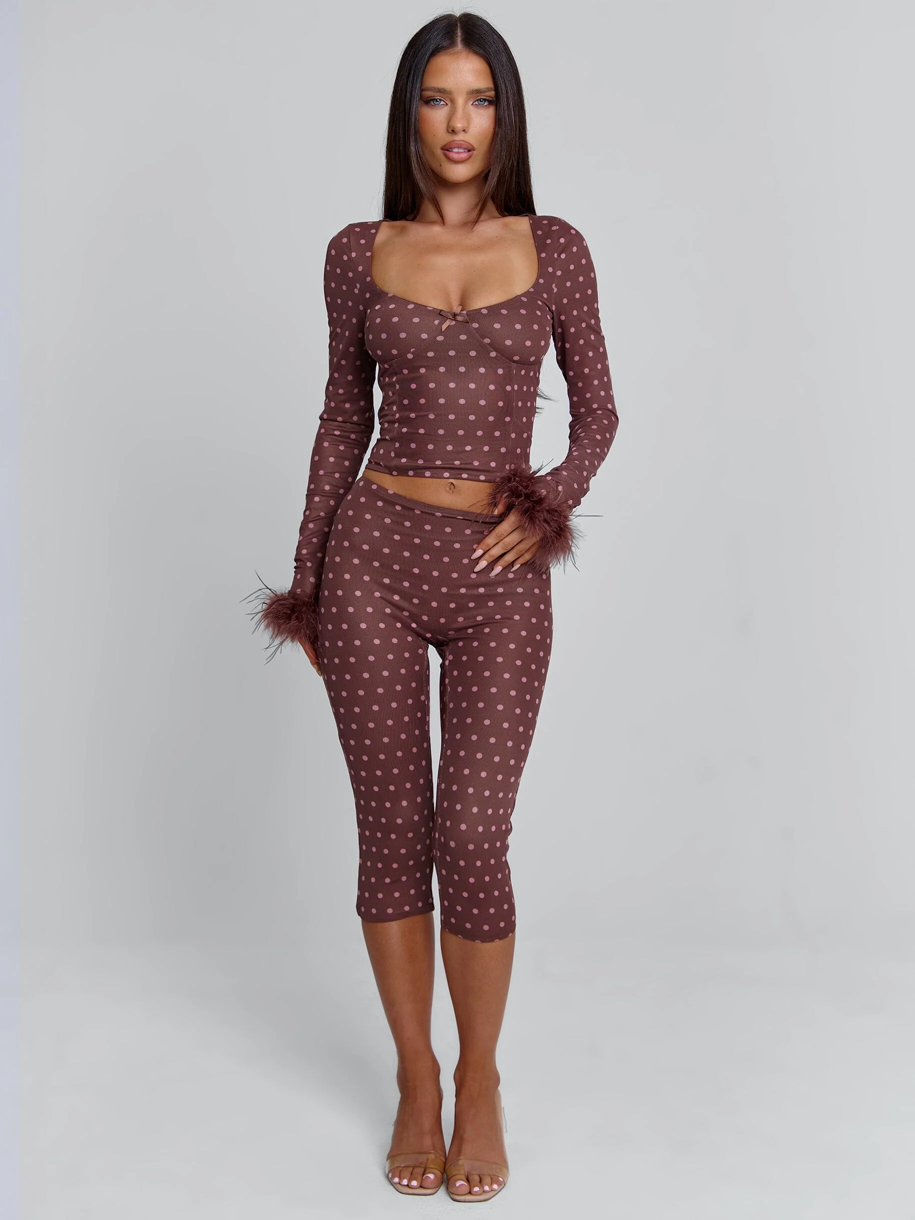 MAHRIA TOP BROWN POLKA DOT - Image 2