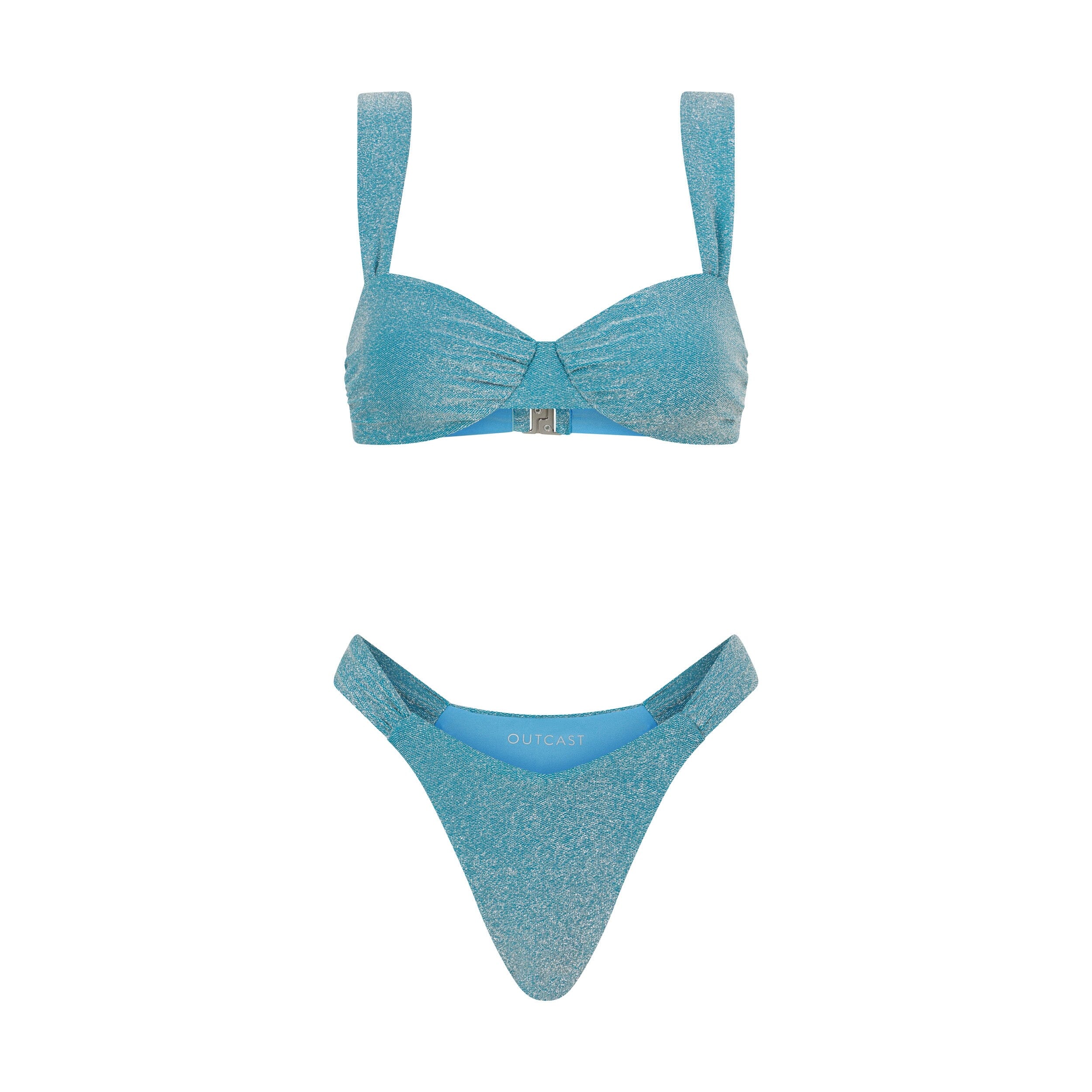 MALTA BIKINI BOTTOM TEAL SHIMMER - Image 3