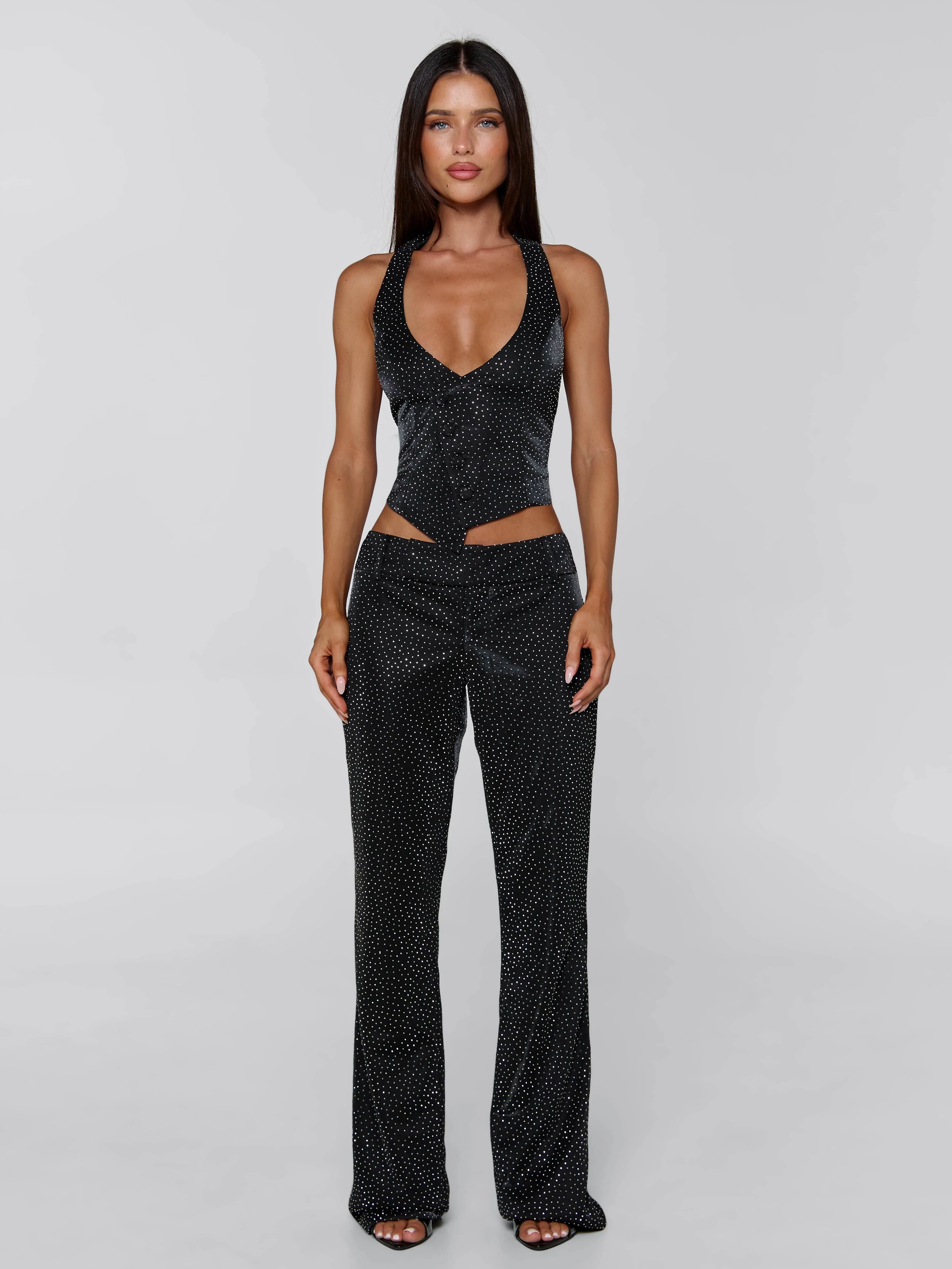 MARIAIS WAISTCOAT BLACK SPARKLE - Image 5