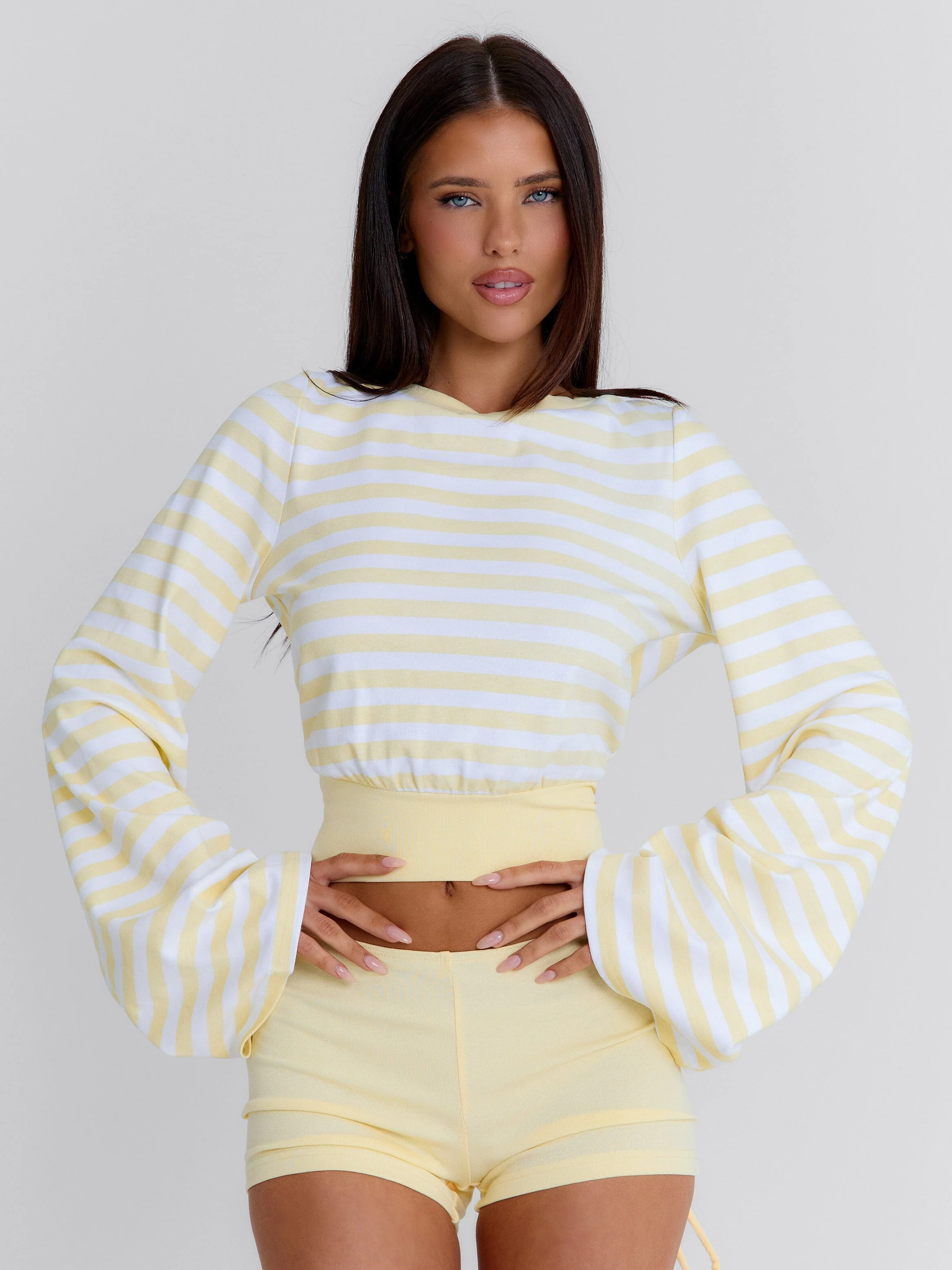 MARTAE CROP TOP YELLOW STRIPE - Image 4