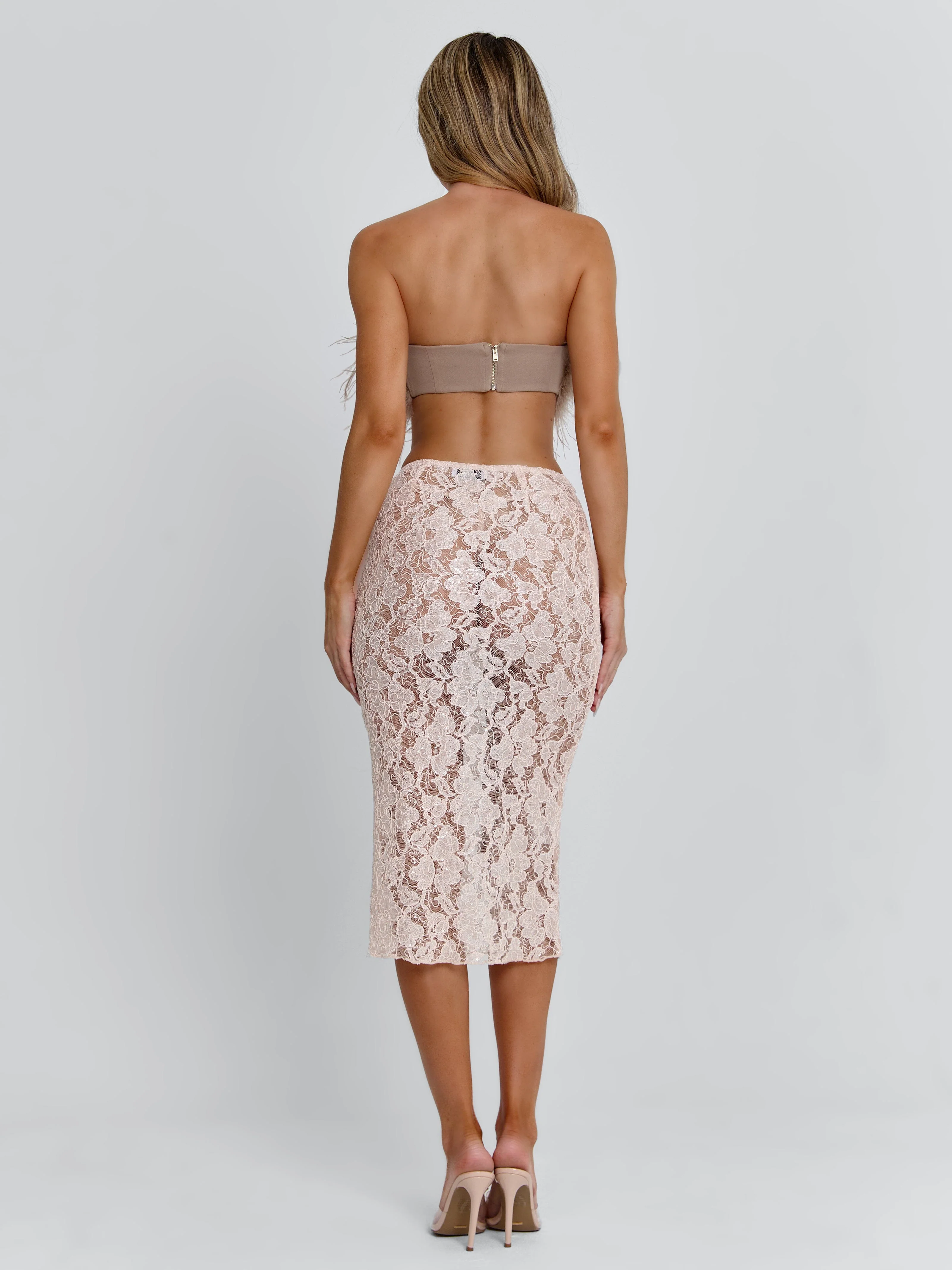 MERIDA MIDI SKIRT LIGHT PINK - Image 6