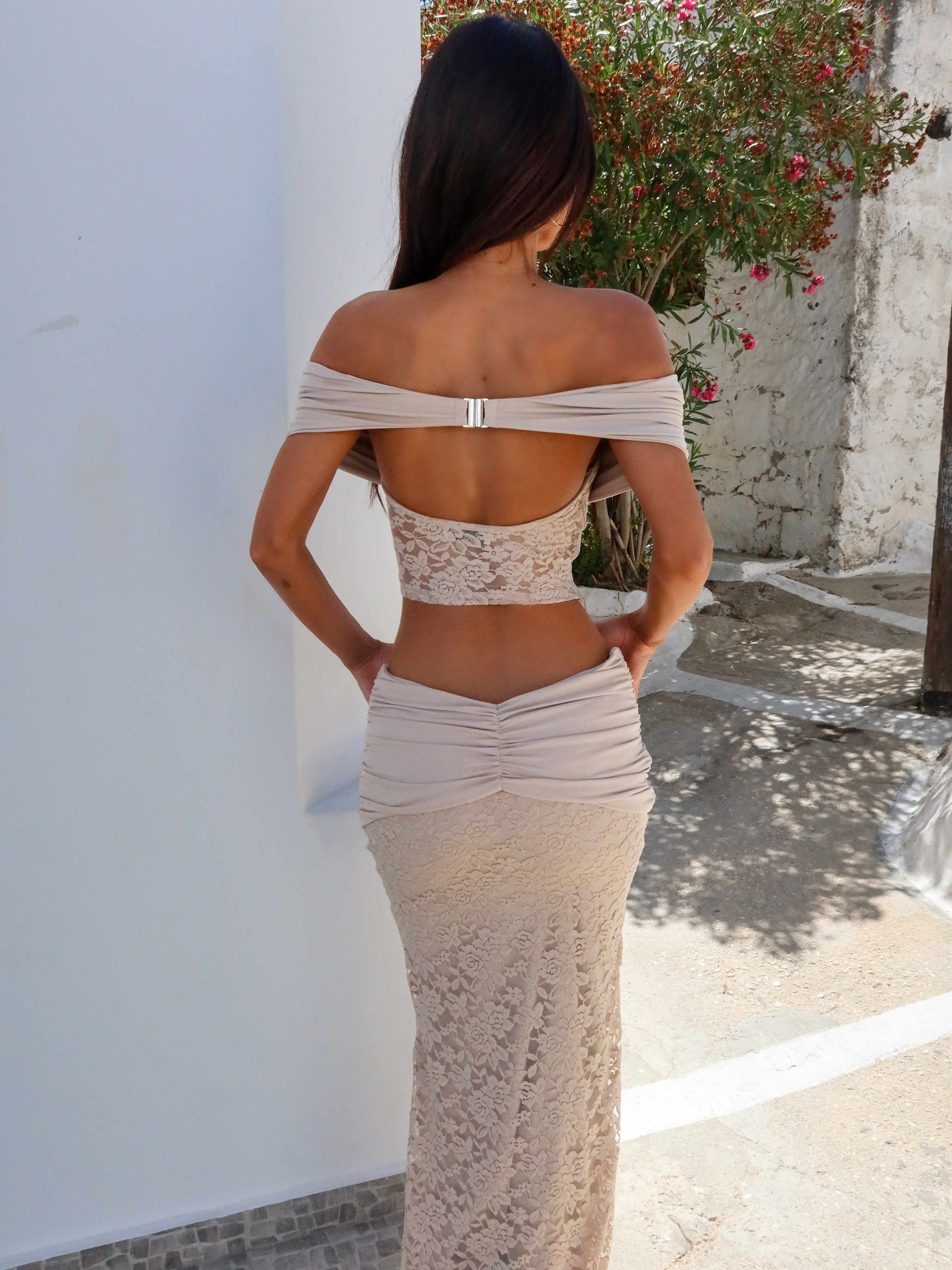 MILLER MAXI SKIRT BEIGE - Image 4