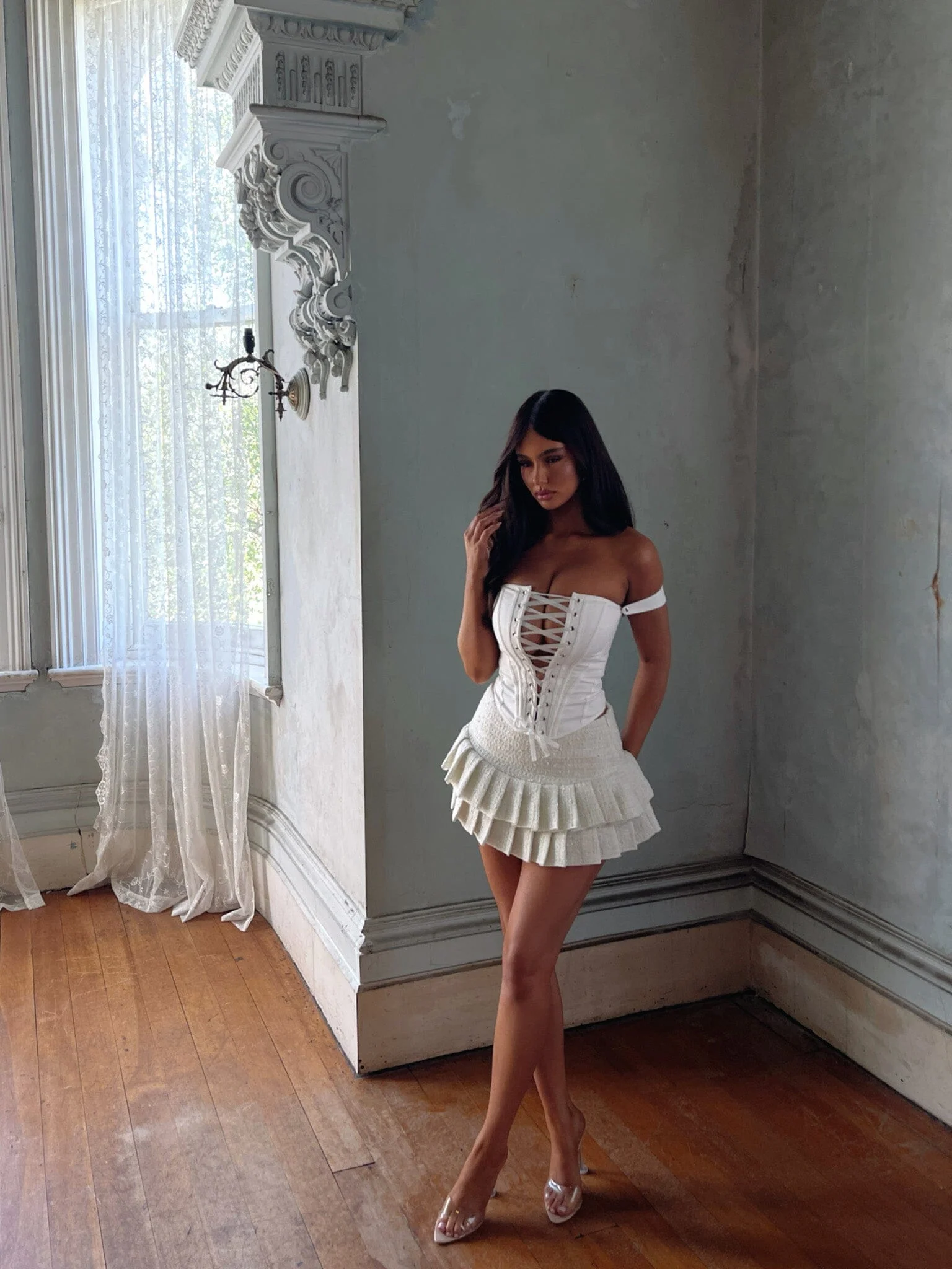 MIRELLE CORSET TOP WHITE - Image 5