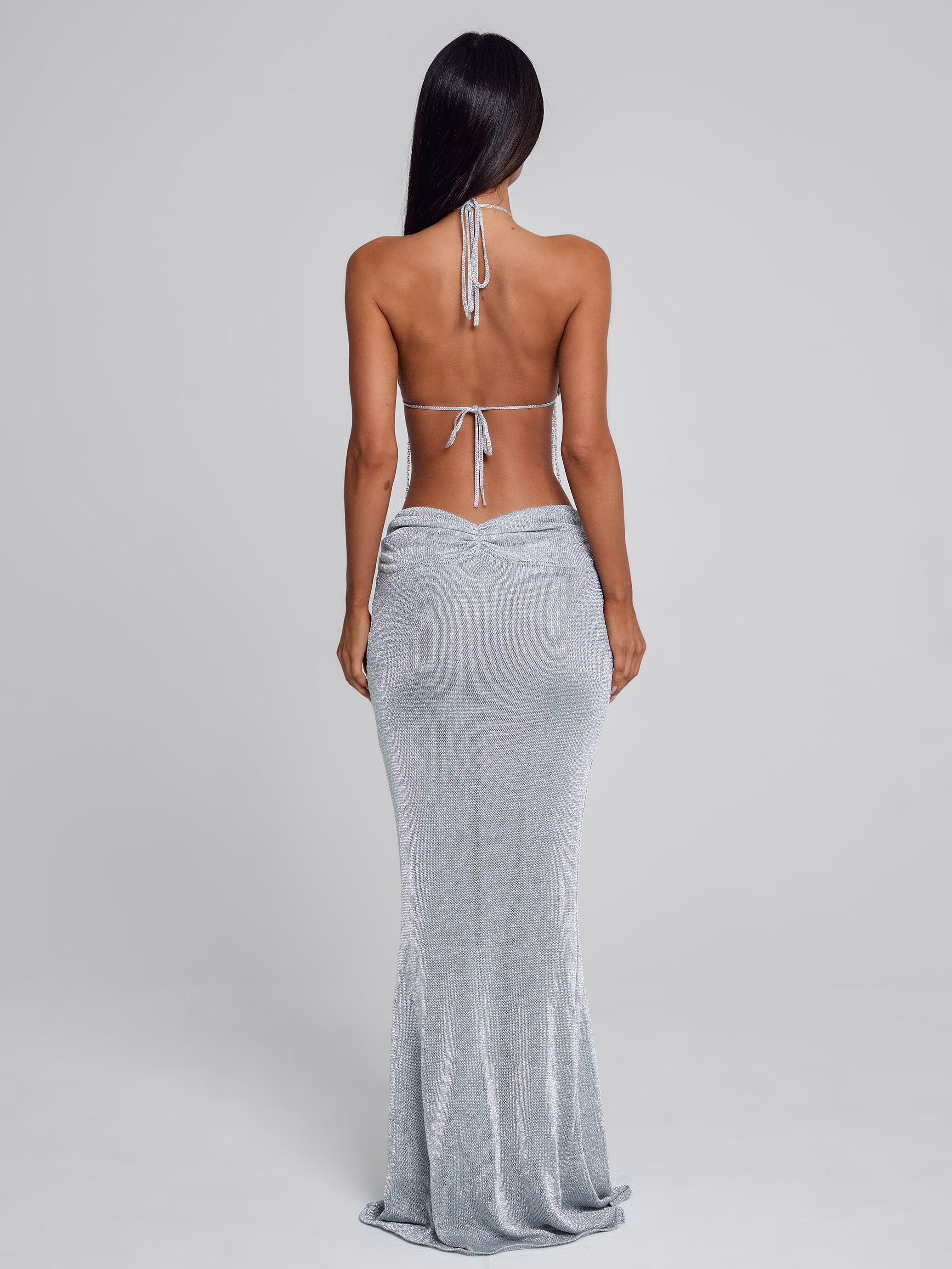 NIVRA MAXI SKIRT SILVER - Image 6