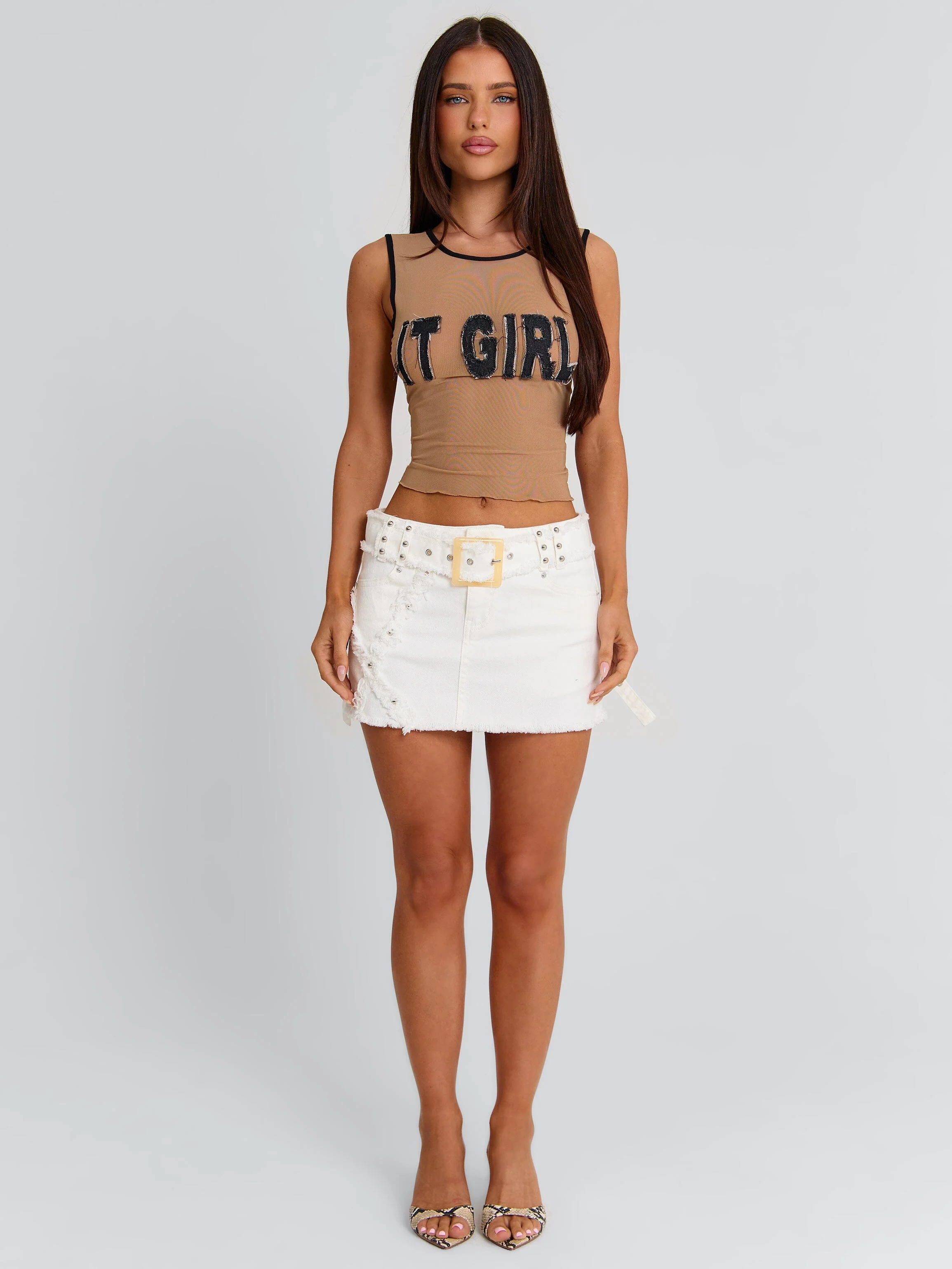NOVAI MINI SKIRT WHITE - Image 8