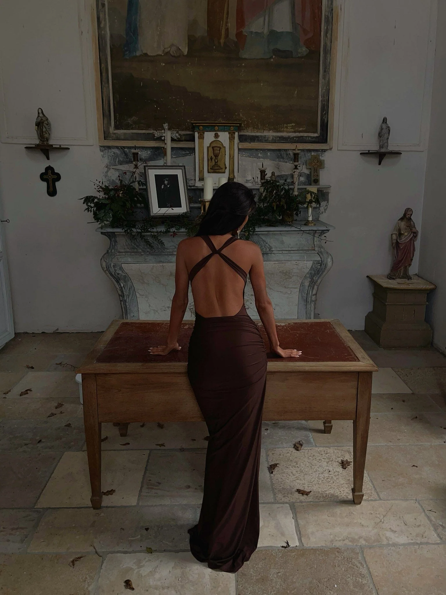 PRIA MAXI DRESS CHOCOLATE - Image 6