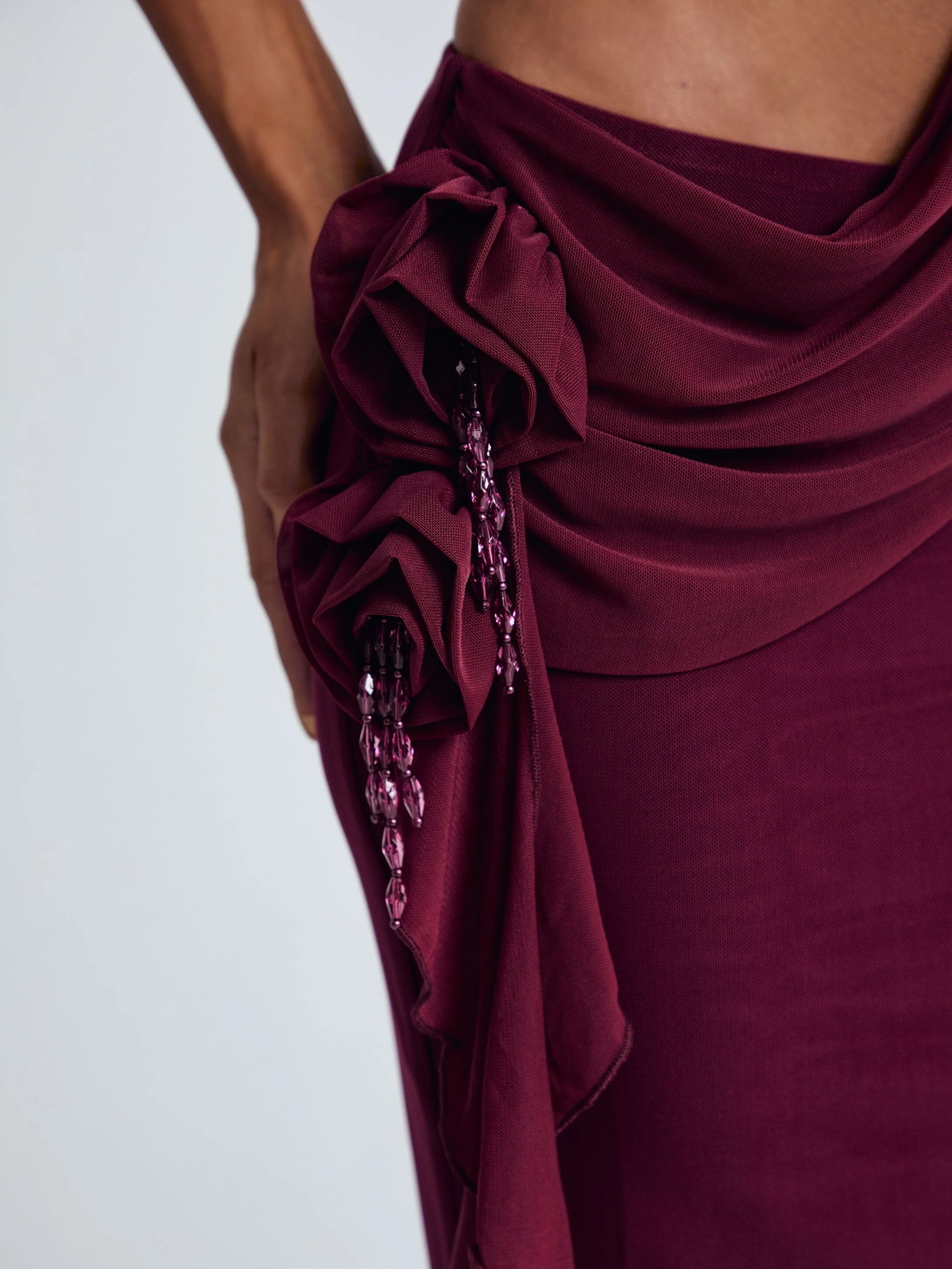 RAER MAXI DRESS BURGUNDY - Image 8