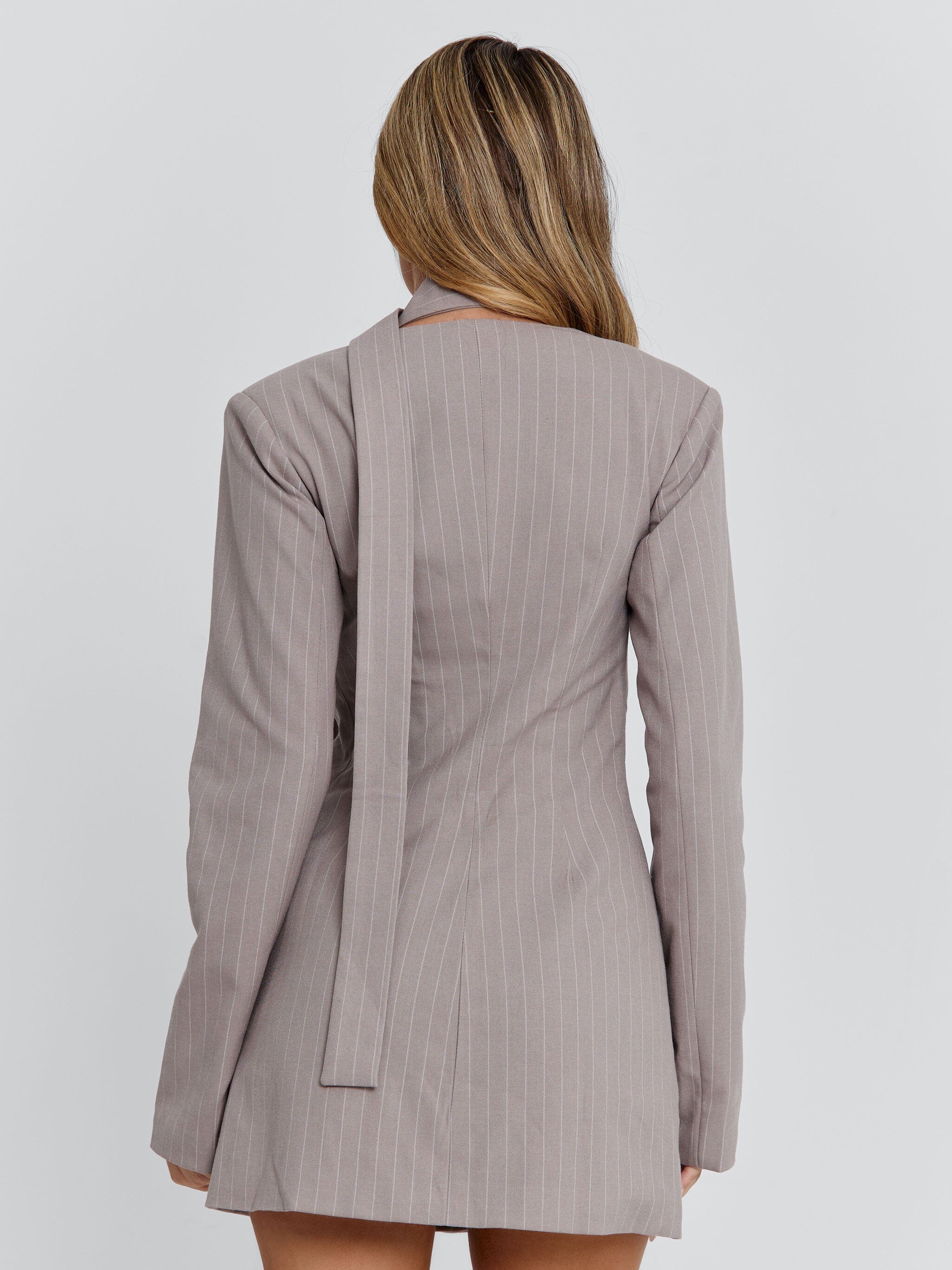 REHNEE BLAZER GREY PINSTRIPE - Image 5